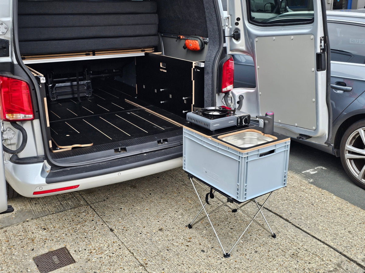 1.2 Vangear NEO-SINK-BOX campervan kitchen-with eurobox-(Not including stove, legs or NEO-Stand) - Vangear UK