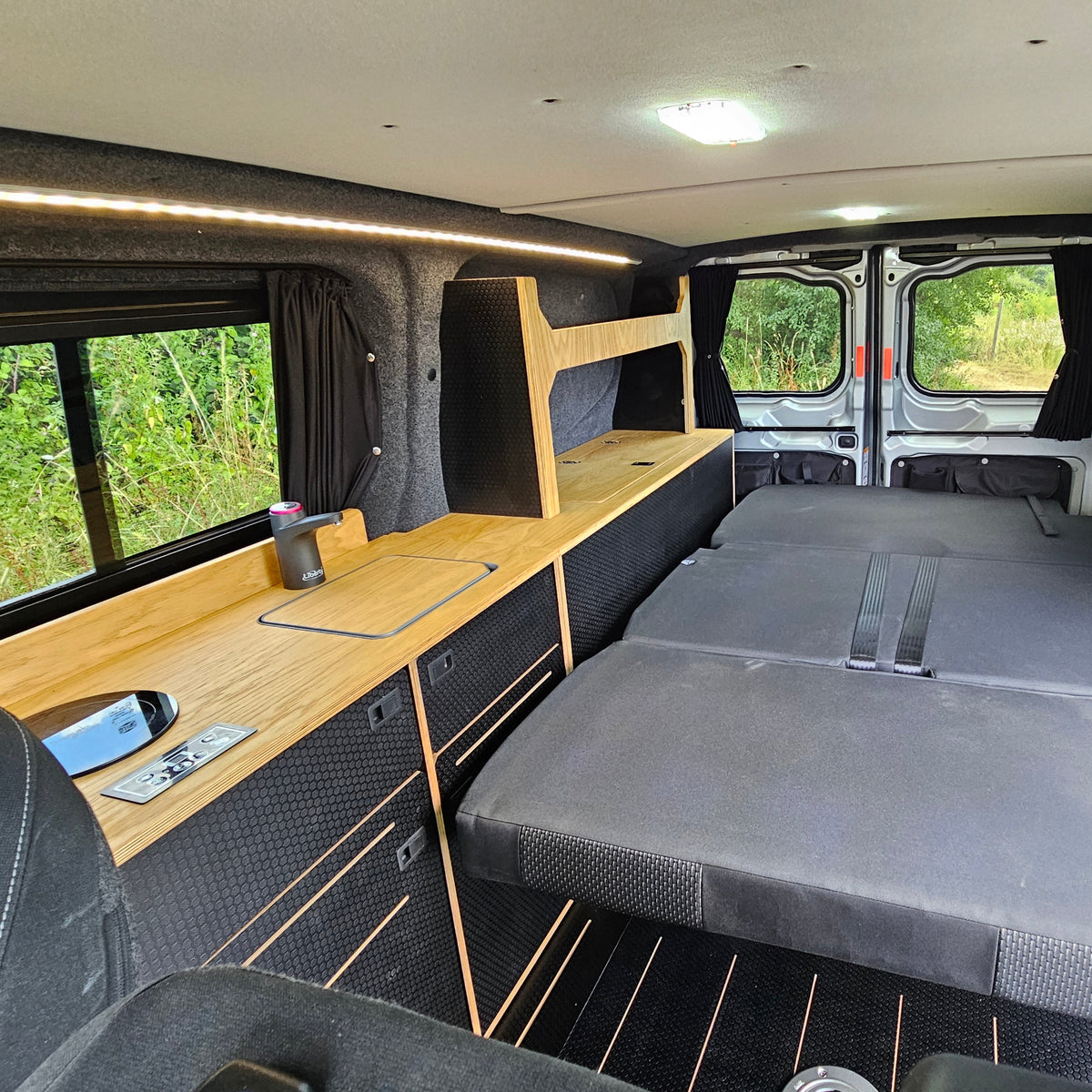 VW T7 - Ford Custom - Down the side furniture - Woody-Pods (electric version) - Vangear UK