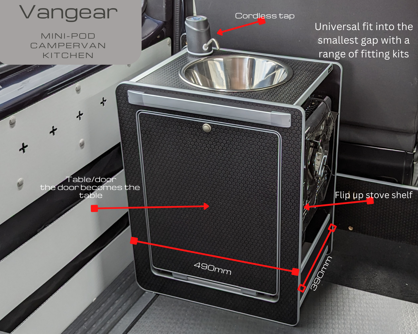 Vangear Mini-Pod Campervan Kitchen Pod