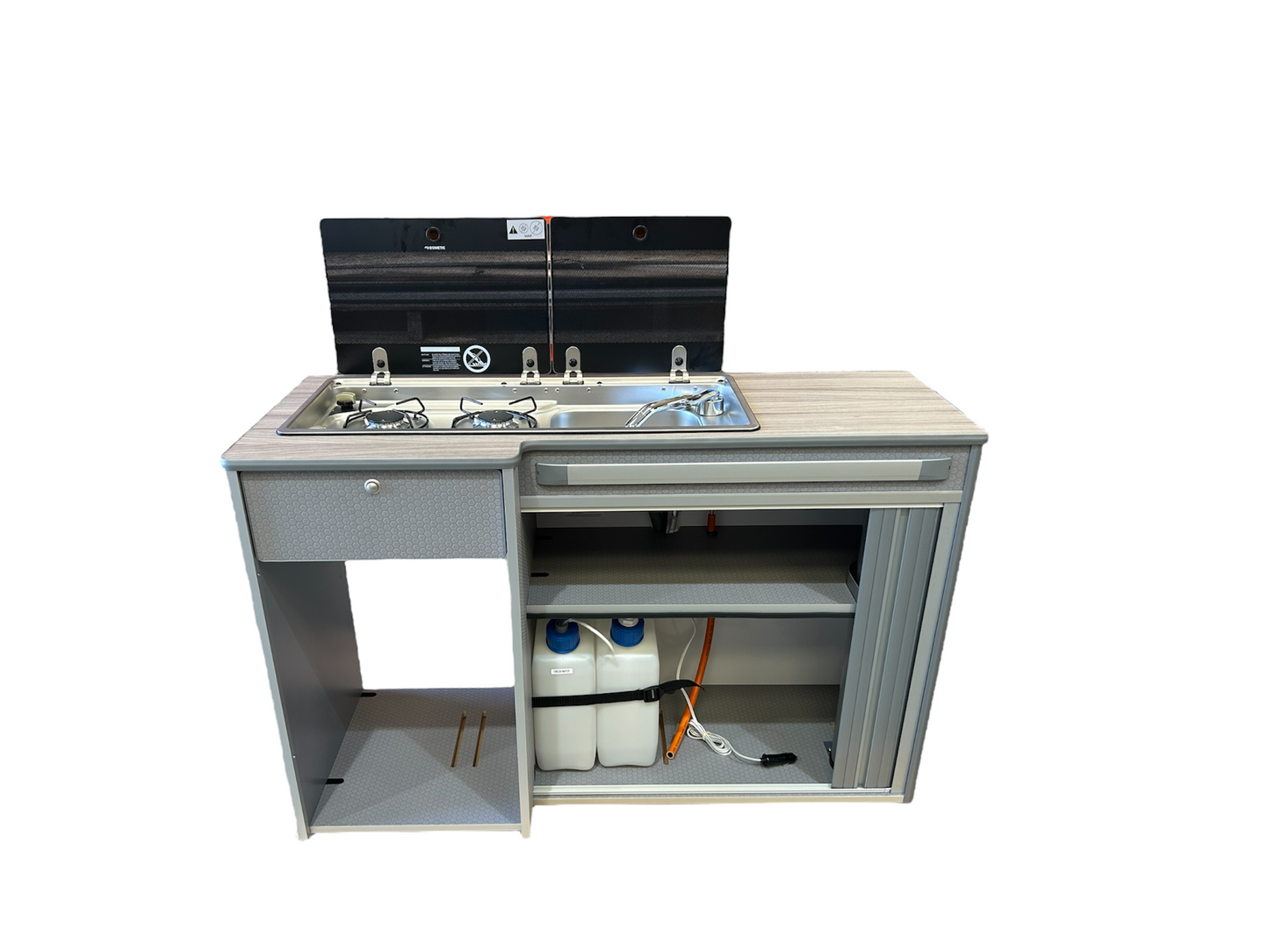 XLong-Pod Vangear Campervan kitchen (Grey) (NOT including fridge)