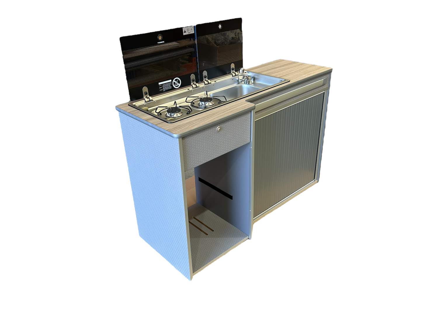 XLong-Pod Vangear Campervan kitchen (Grey) (NOT including fridge)