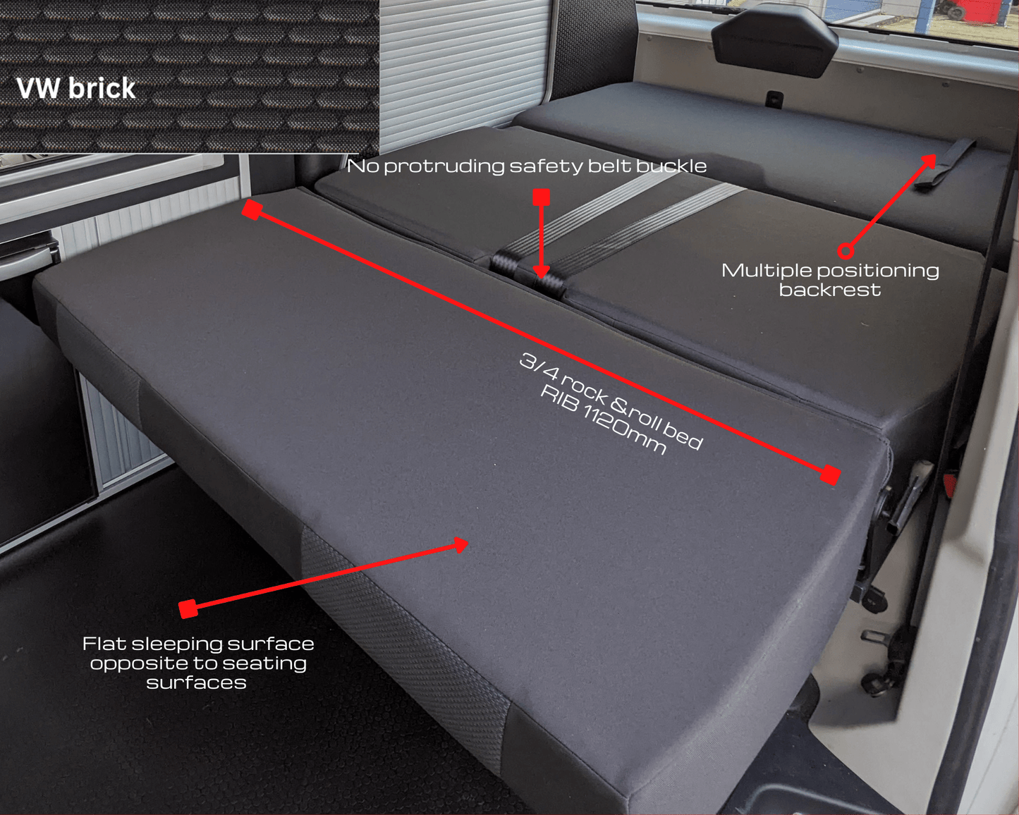 COMBI PACK Transporter - System / RIB bed Volkswagen Transporter SWB (Not including the fridge) - Vangear UK