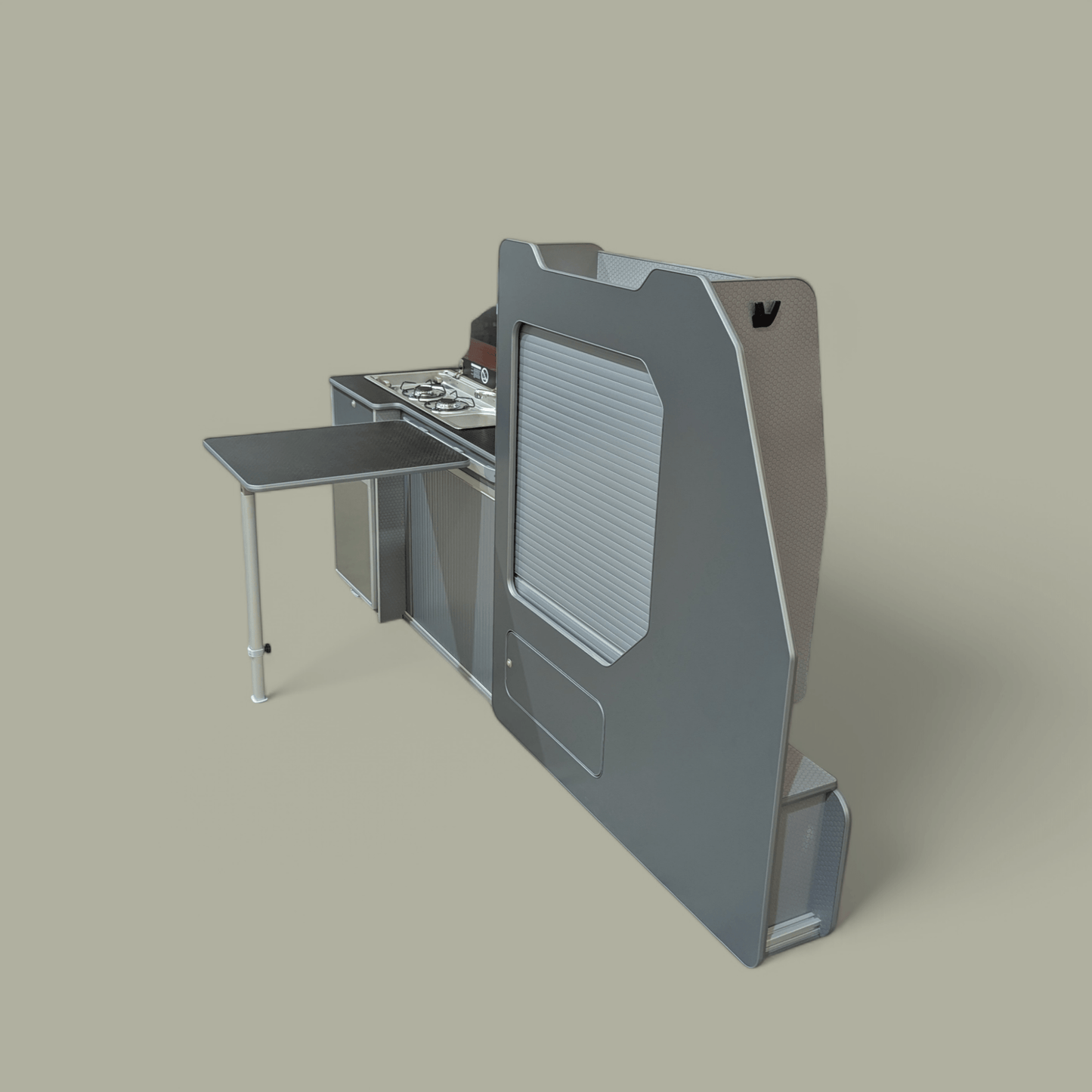 IN STOCK Transporter - System 50L for Volkswagen Transporter SWB (NOT including fridge) (Carbon Grey) - Vangear UK