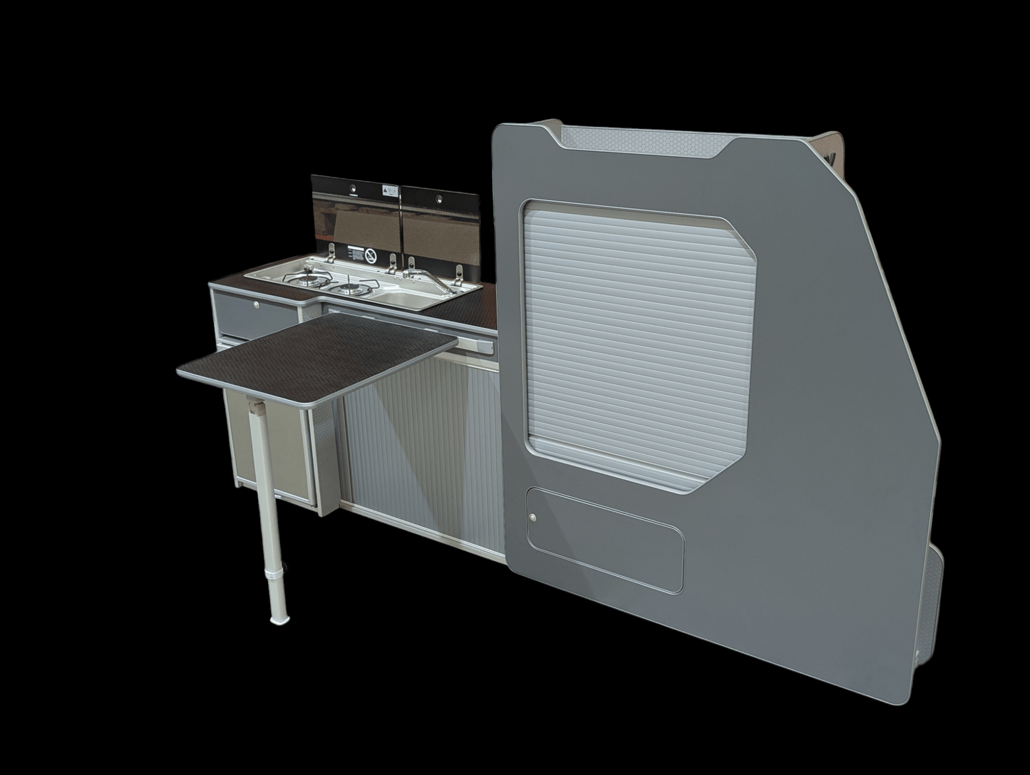 IN STOCK Transporter - System 50L for Volkswagen Transporter SWB (NOT including fridge) (Carbon Grey) - Vangear UK