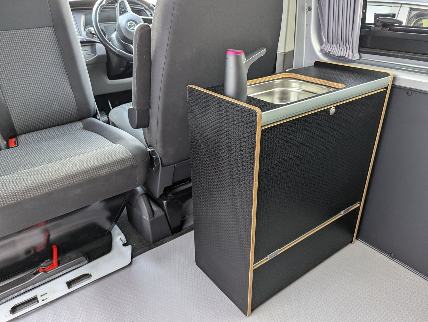 LIMITED EDITION Vangear Nano - Pod Campervan Kitchen (Ply Edge - Black hex) gen2.2 - Vangear UK