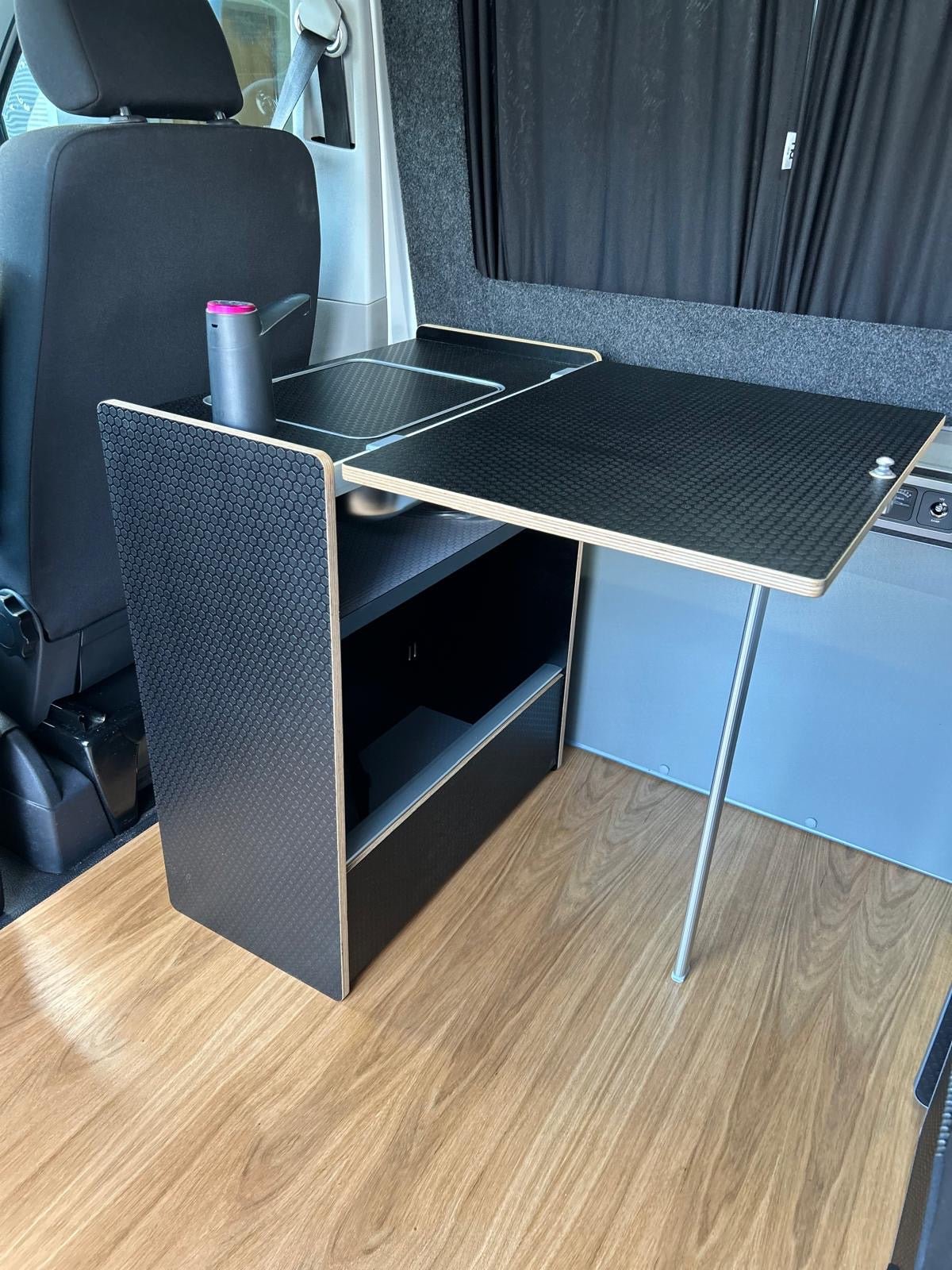 LIMITED EDITION Vangear Nano - Pod Campervan Kitchen (Ply Edge - Black Hex) gen2.2 - Vangear UK
