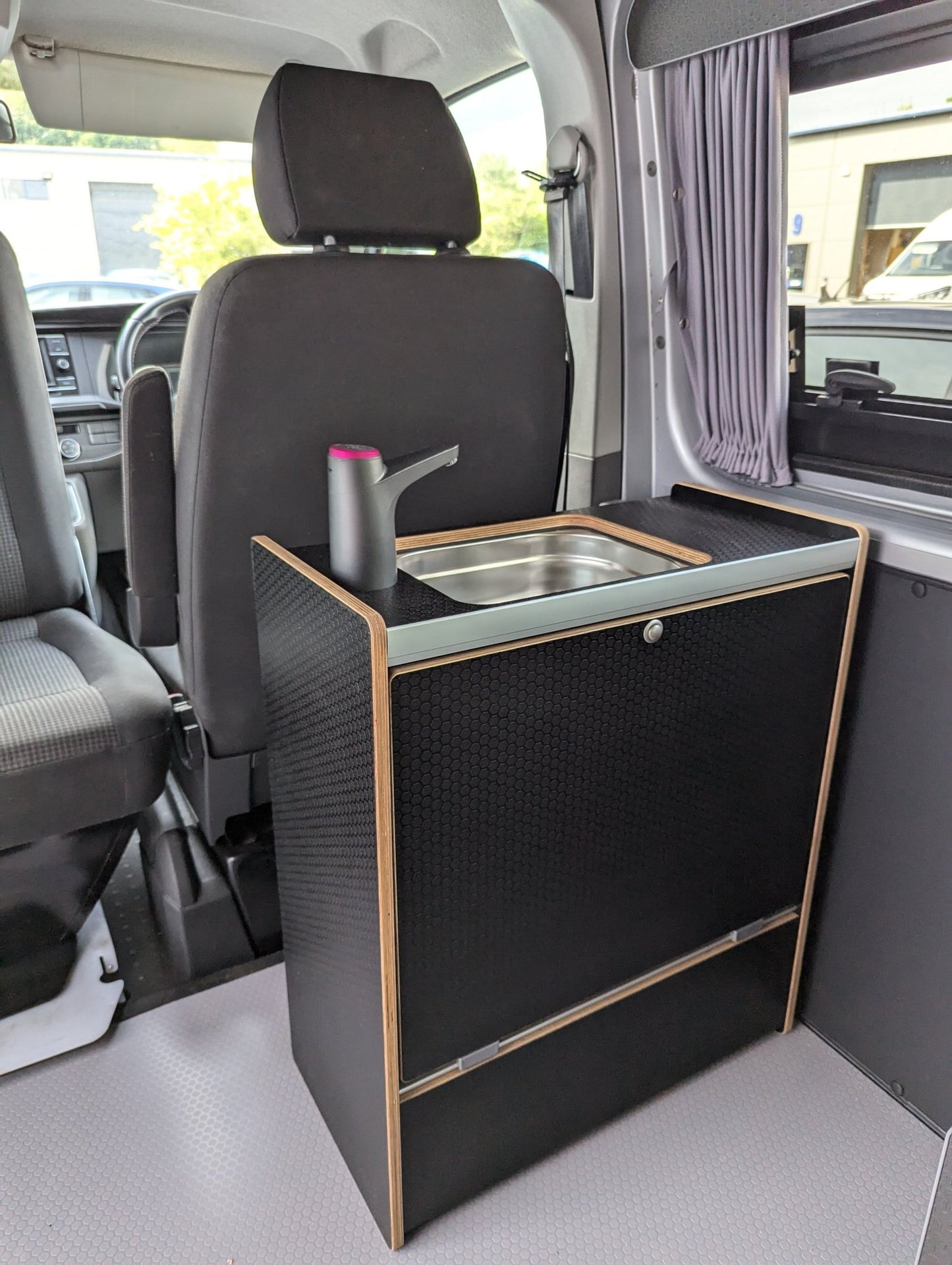 LIMITED EDITION Vangear Nano - Pod Campervan Kitchen (Ply Edge - Black hex) gen2.2 - Vangear UK