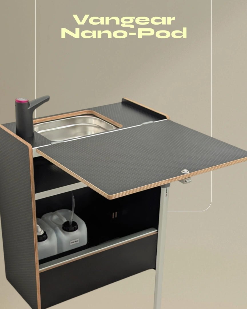 LIMITED EDITION Vangear Nano - Pod Campervan Kitchen (Ply Edge - Black hex) gen2.2 - Vangear UK