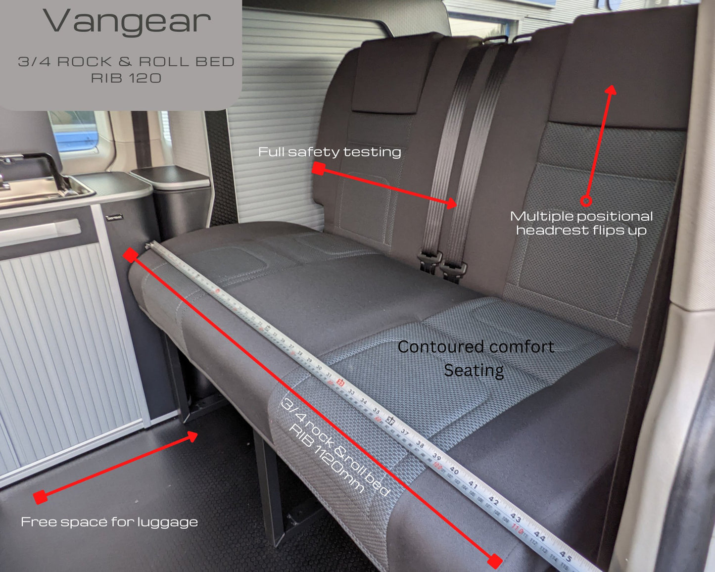 Scopema RIB 112 Altair Bed - VW Brick - Rock & Roll bed - Vangear UK