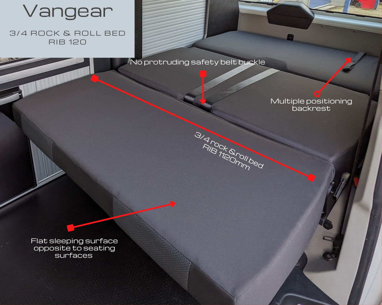 Scopema RIB 112 Altair Bed - VW Brick - Rock & Roll bed - Vangear UK