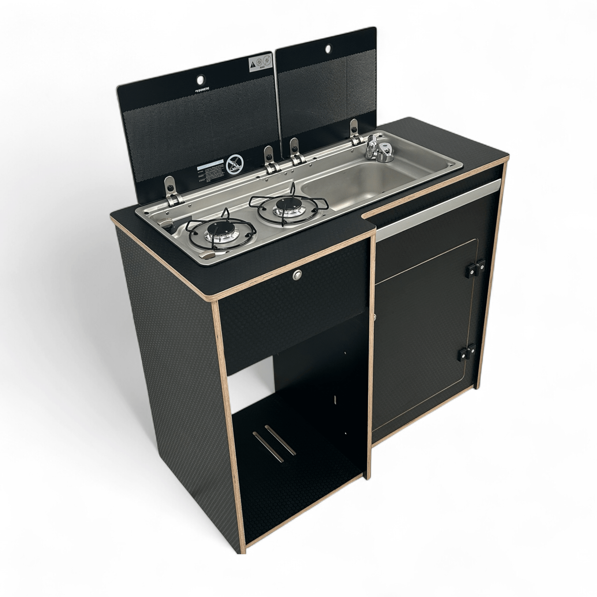 SEPT SALE - Fridge - Pod 50L (Ply Edge Version) campervan kitchen by Vangear (FREE Table) (fridge not included) - Vangear UK