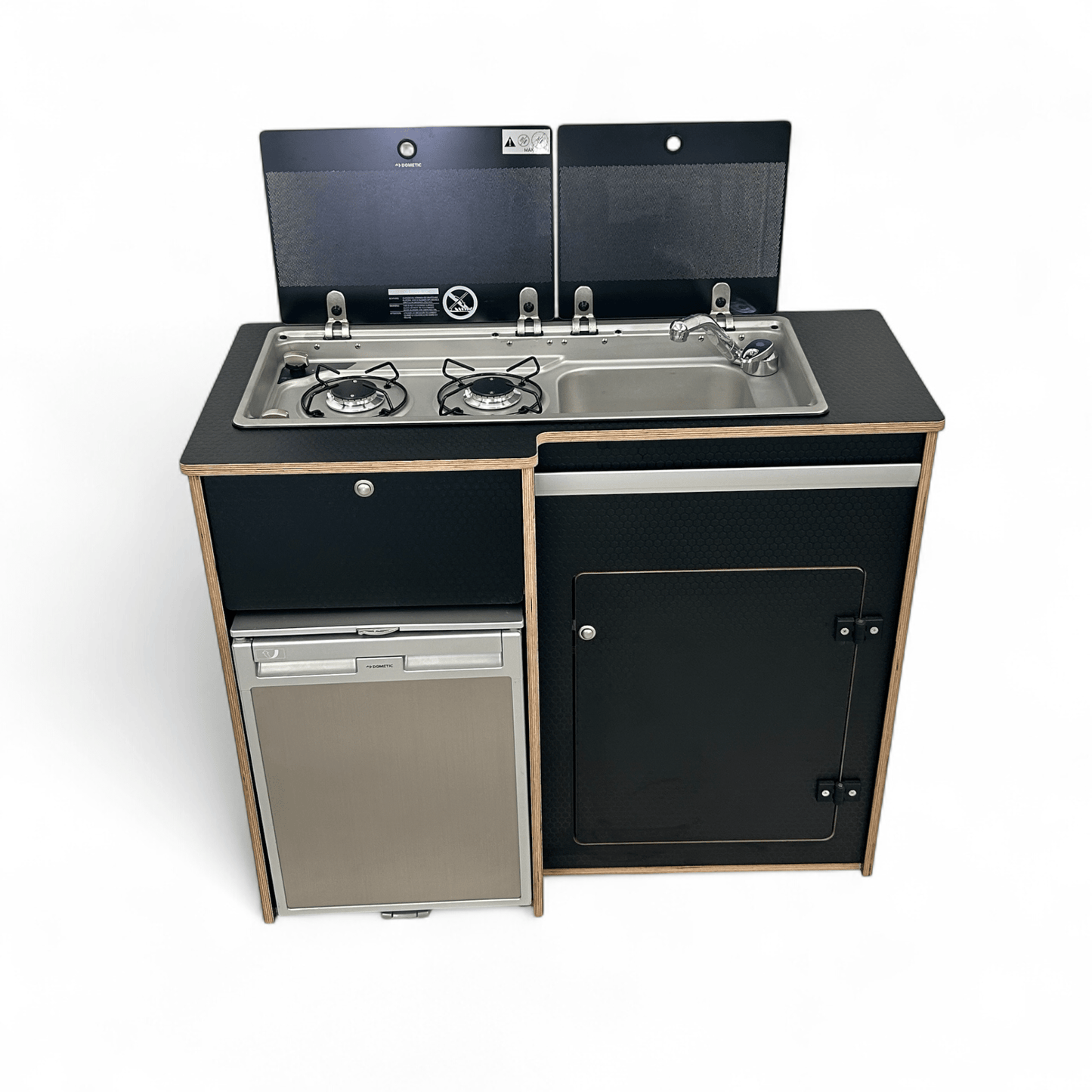 SEPT SALE - Fridge - Pod 50L (Ply Edge Version) campervan kitchen by Vangear (FREE Table) (fridge not included) - Vangear UK
