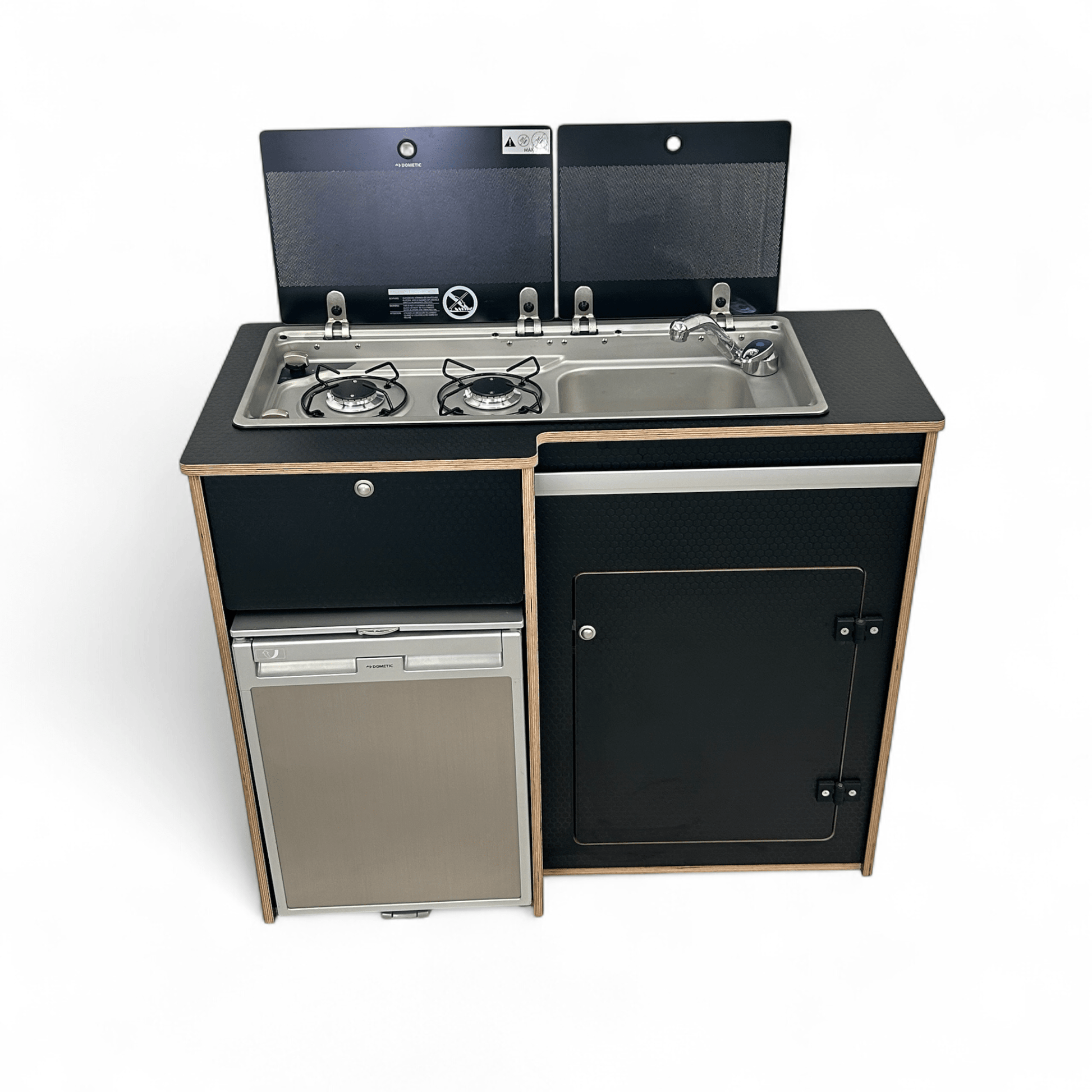 SEPT SALE - Fridge - Pod 50L (Ply Edge Version) campervan kitchen by Vangear (FREE Table) (fridge not included) - Vangear UK
