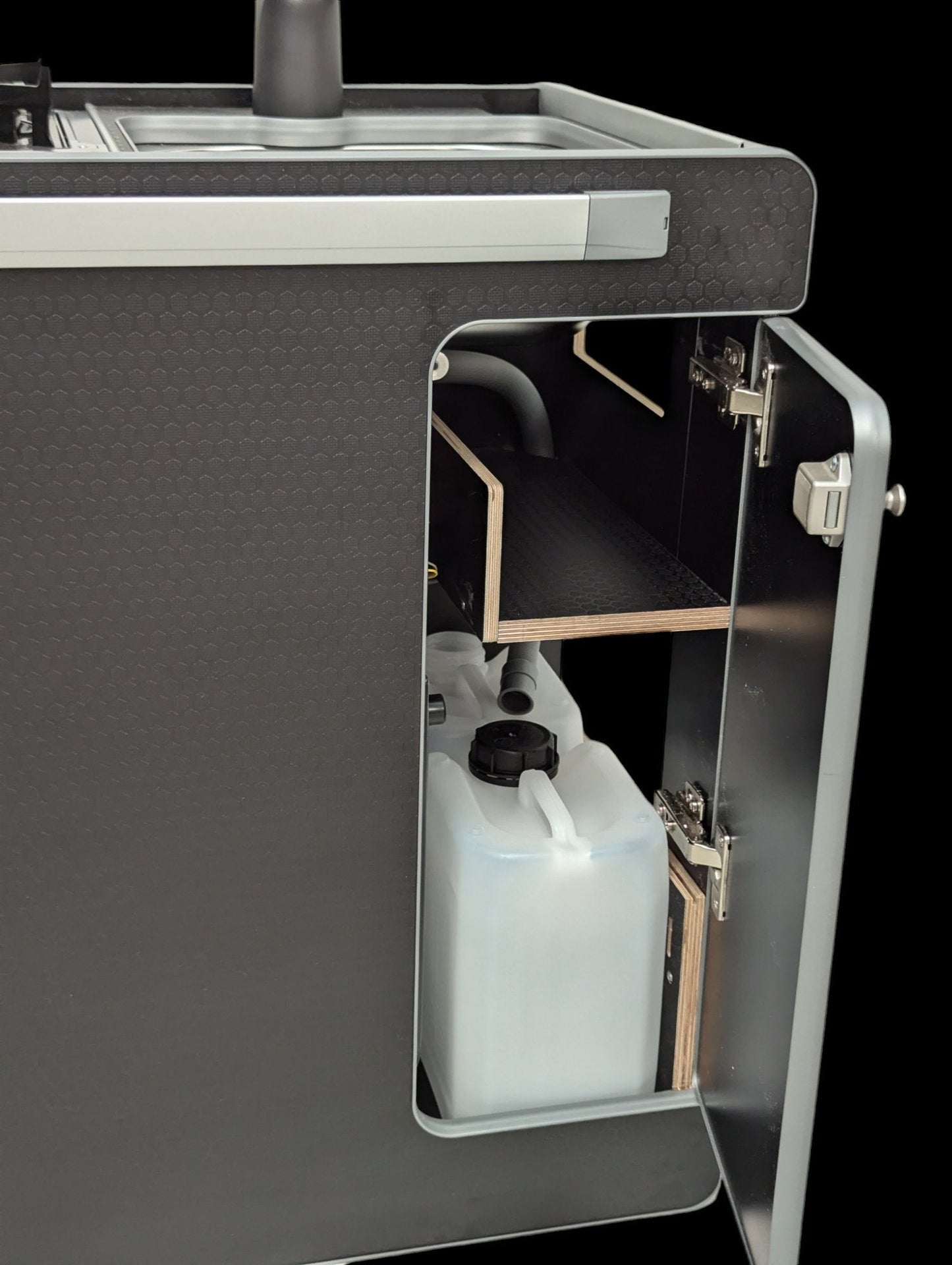 Vangear CRX - Pod 2.2 campervan fridge pod - Black or Grey (fridge not included) - Vangear UK