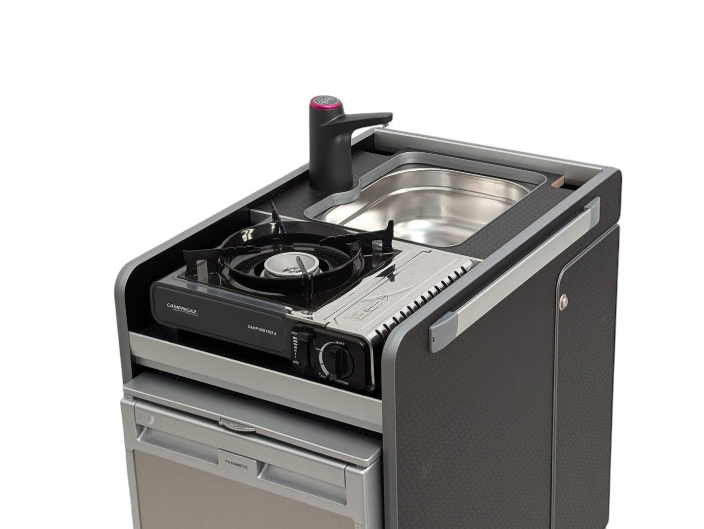 Vangear CRX - Pod 2.2 campervan fridge pod - Black or Grey (fridge not included) - Vangear UK