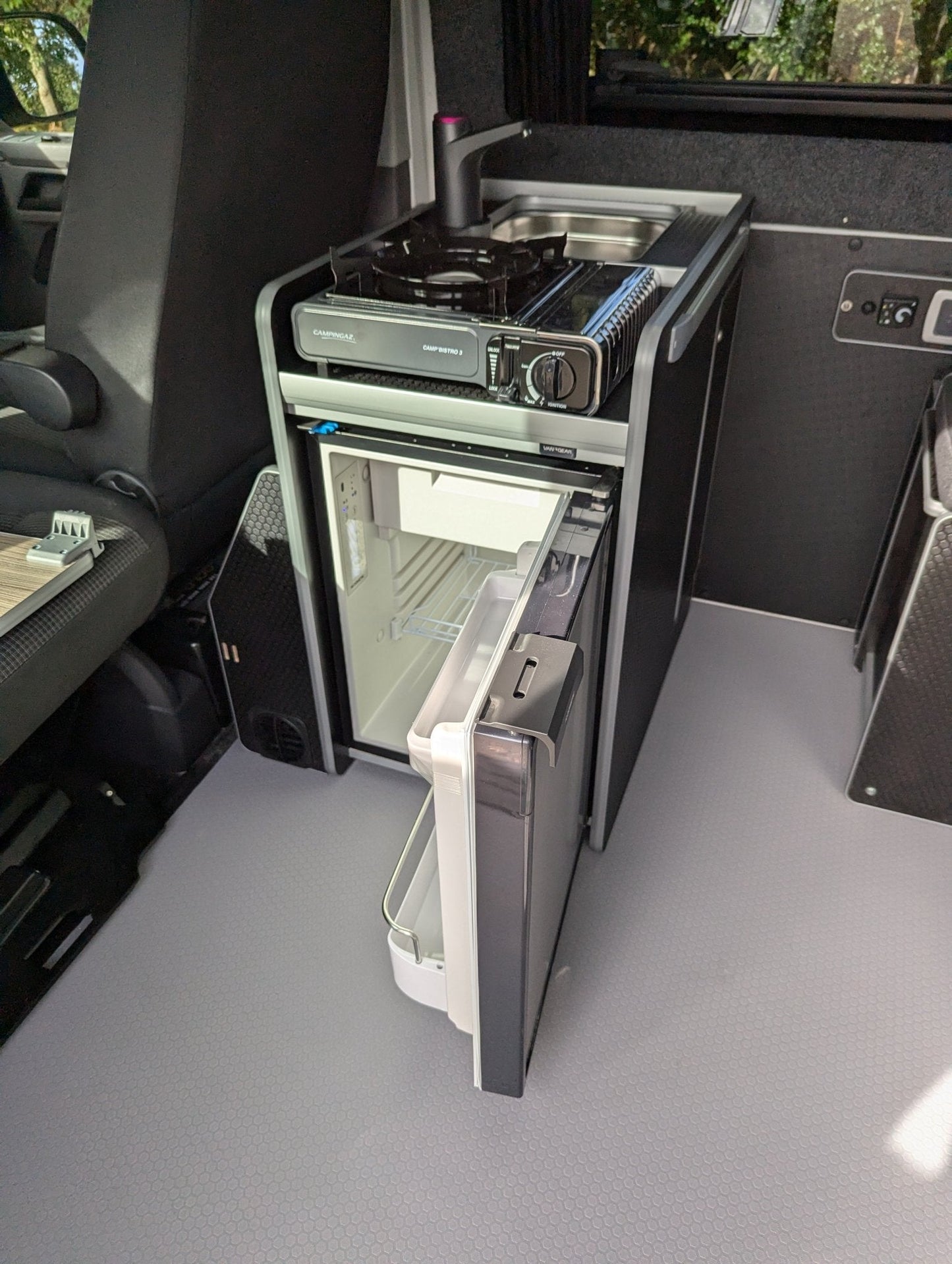 Vangear CRX - Pod 2.2 campervan fridge pod - Black or Grey (fridge not included) - Vangear UK