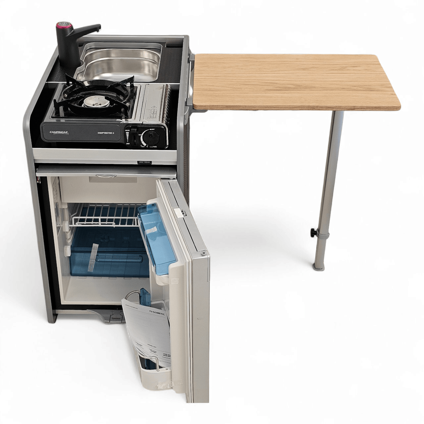 Vangear CRX - Pod 2.3 campervan fridge pod - Black or Grey (fridge not included) - Vangear UK