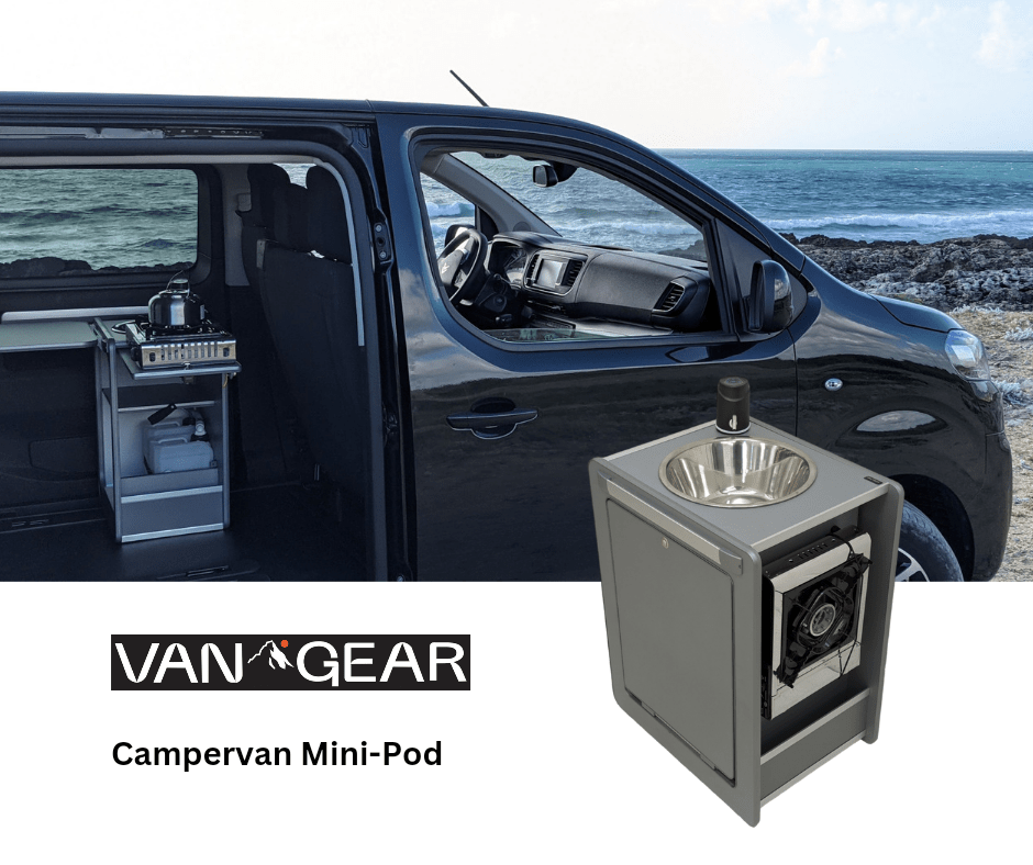 Vangear Mini - Pod Campervan Kitchen Pod (NEW Carbon Grey) gen2.2 - Vangear UK