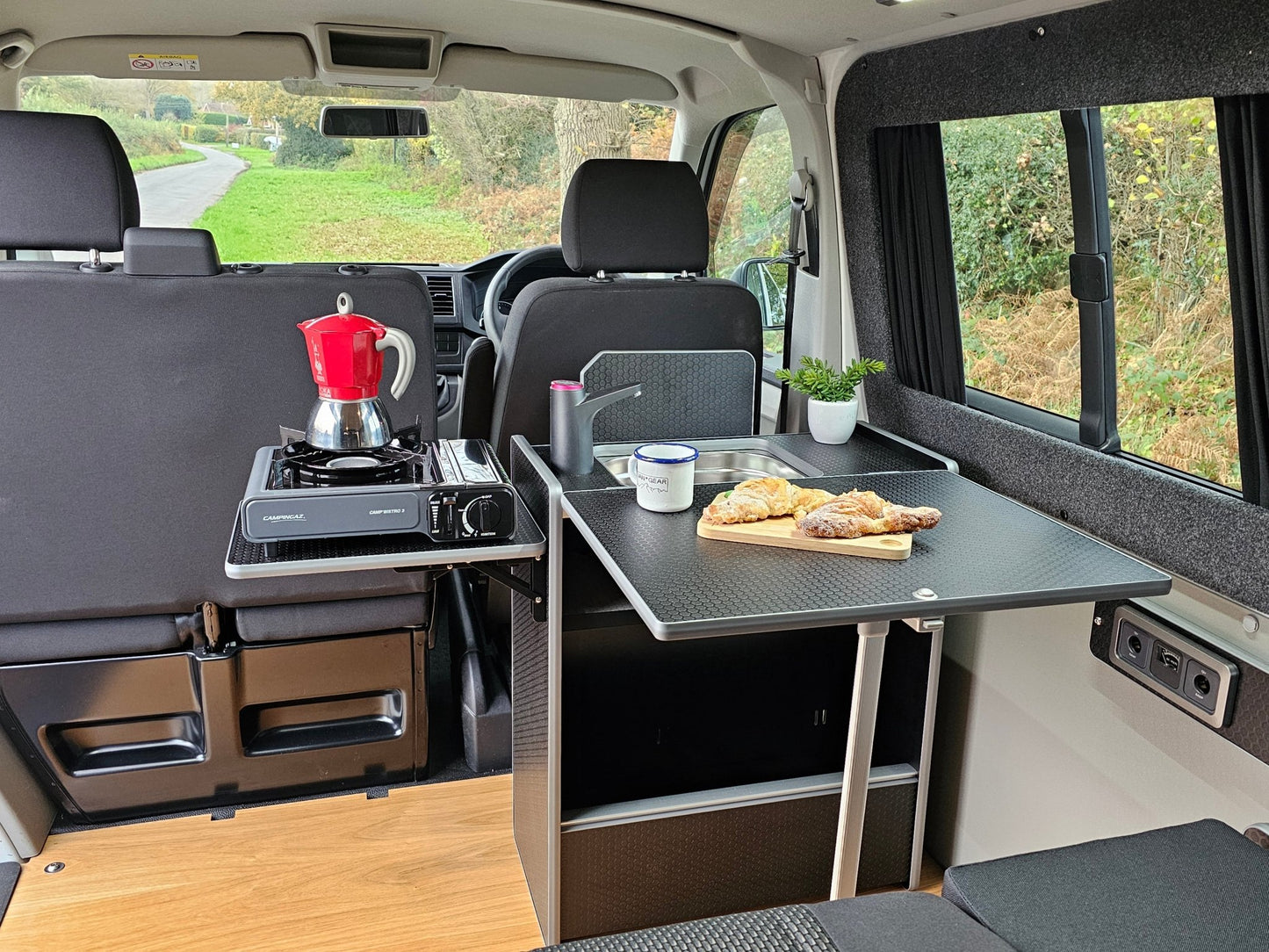 Vangear Nano - Pod Campervan Kitchen 2.2 - Black or Grey - Vangear UK