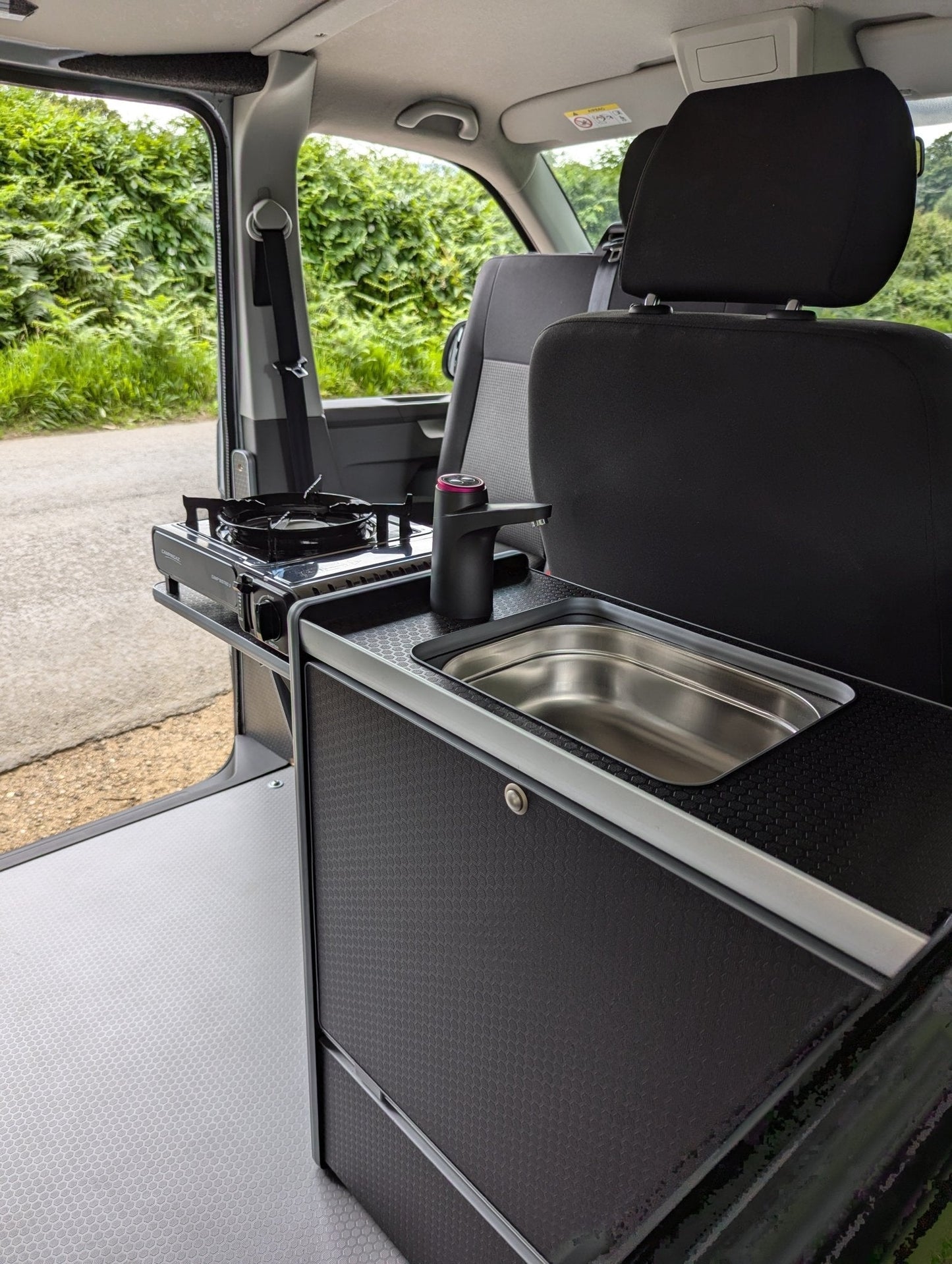 Vangear Nano - Pod Campervan Kitchen (Black) gen2.2 - Vangear UK