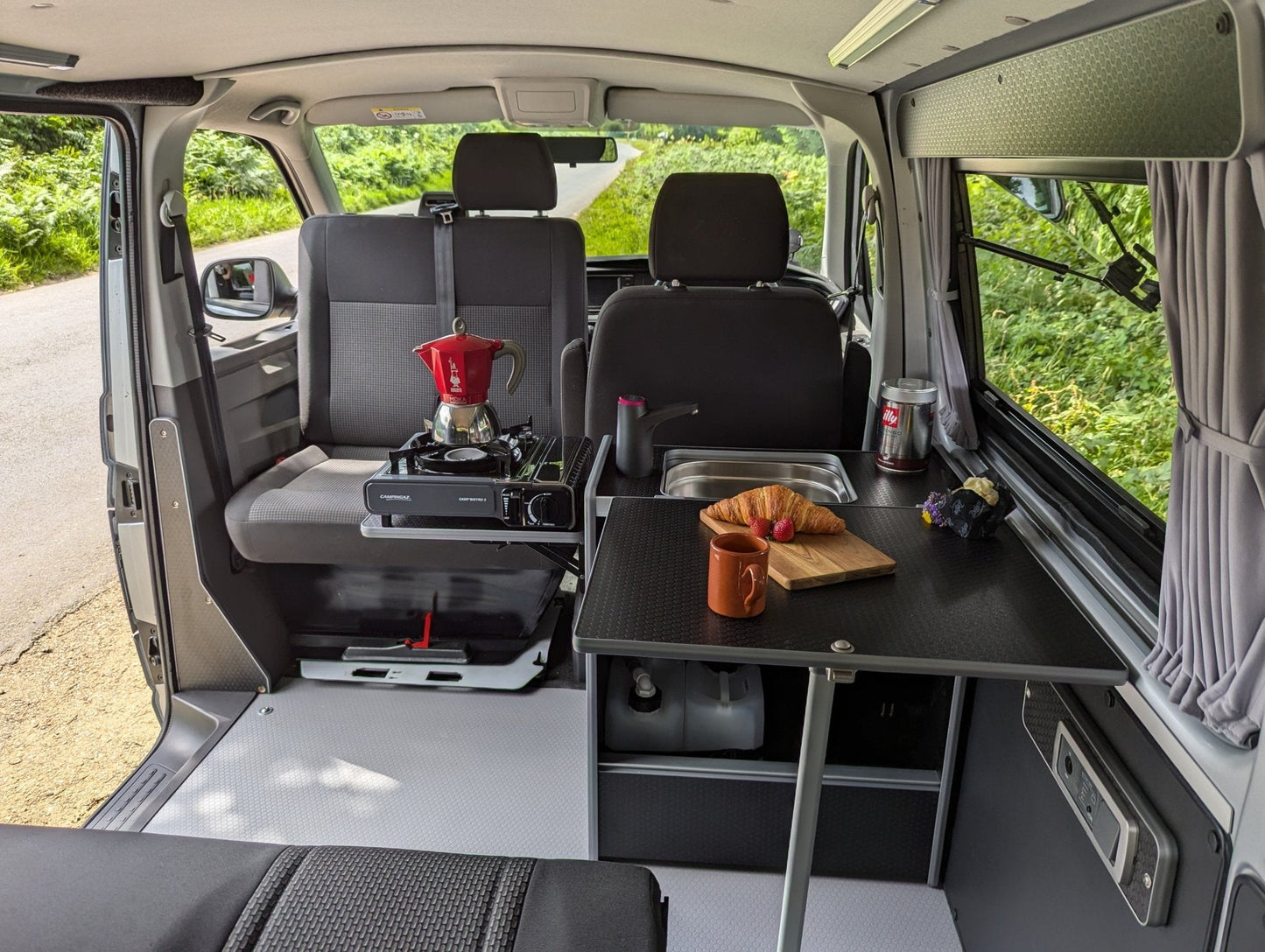 Vangear Nano - Pod Campervan Kitchen (Black) gen2.2 - Vangear UK