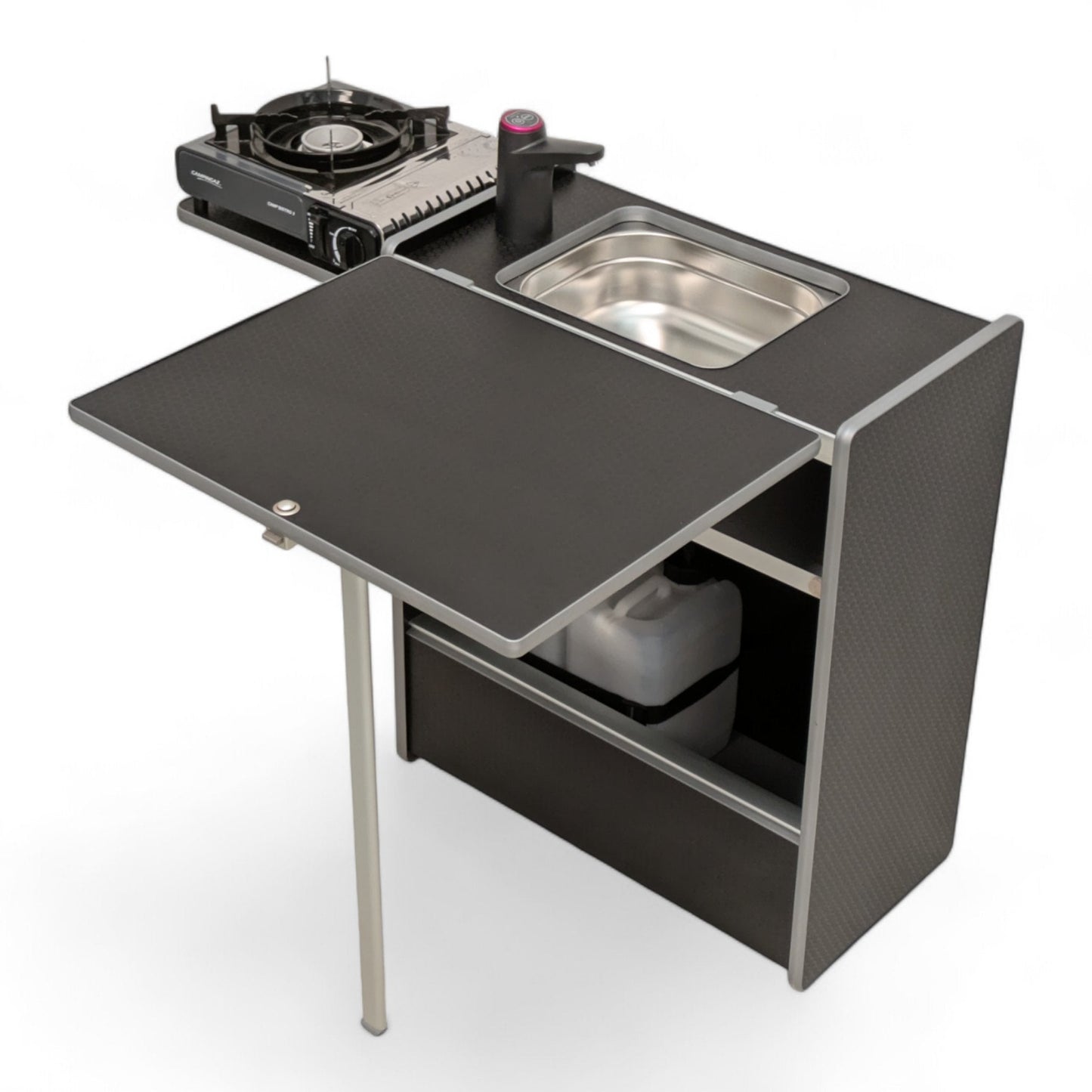 Vangear Nano - Pod Campervan Kitchen (Black) gen2.2 - Vangear UK