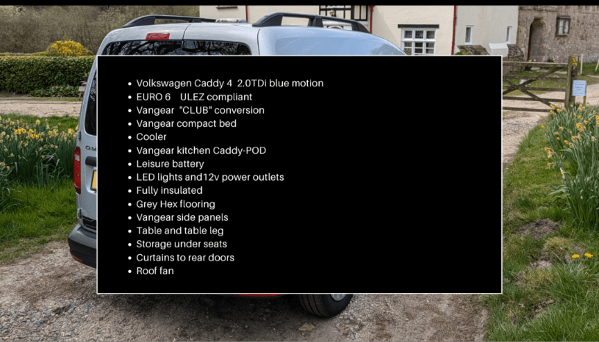 Volkswagen 2019 Caddy Campervan with a Vangear "CLUB" conversion. - Vangear UK