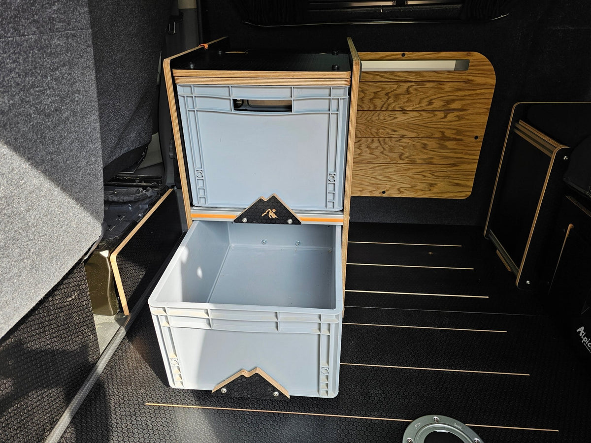1.0 NEO-POD campervan kitchen-with euroboxes- (NOT including stove) - Vangear UK