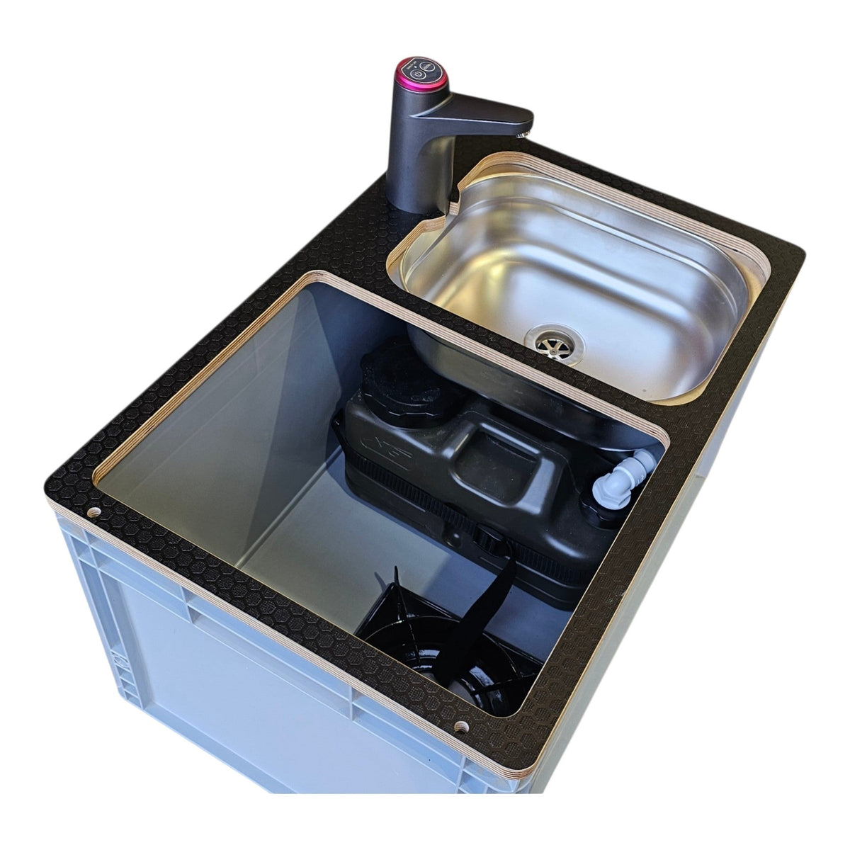 1.0 Vangear NEO-SINK-BOX campervan kitchen-with eurobox-(Not including stove, legs or NEO-Stand) (Copy) - Vangear UK