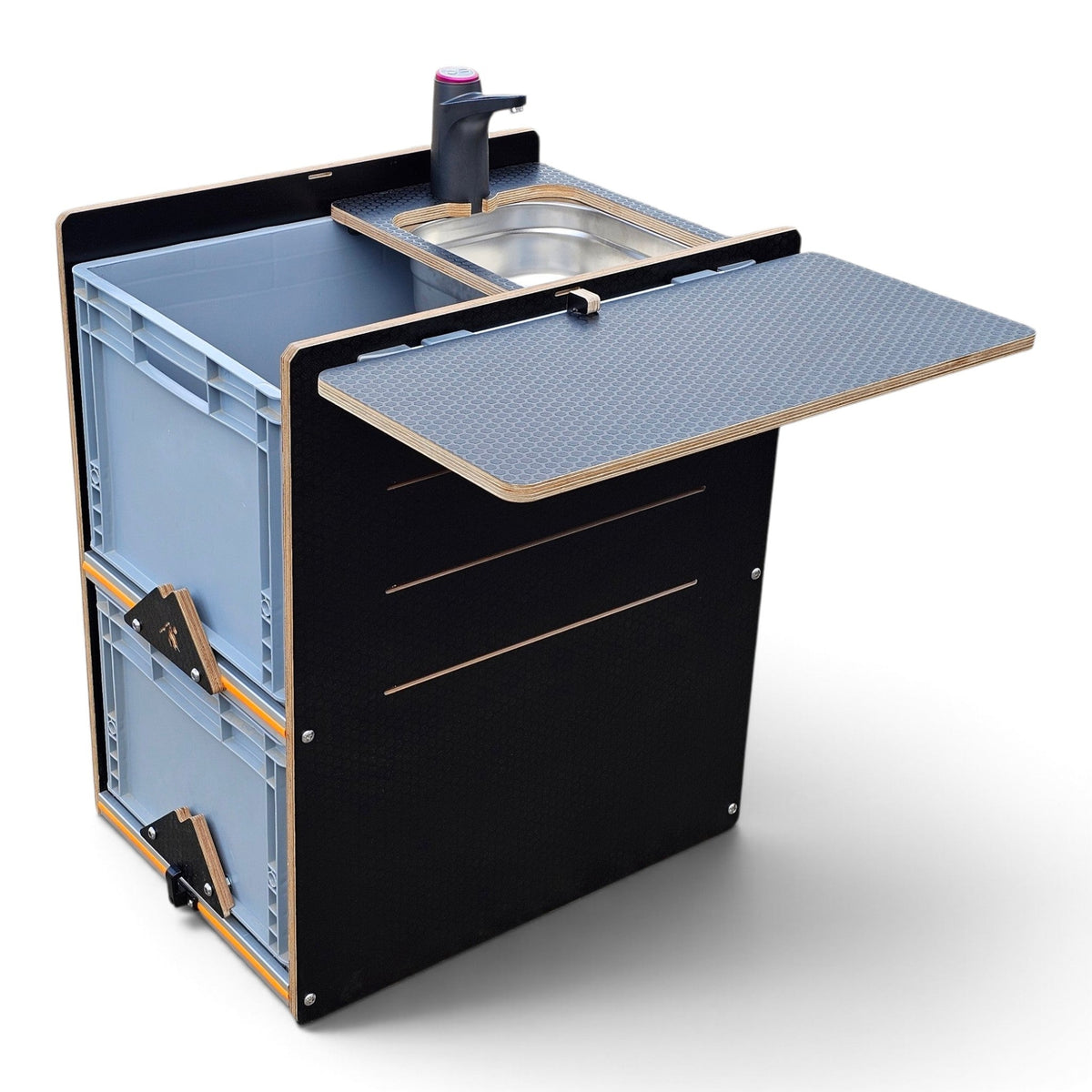1.1 & 1.2 NEO-POD campervan kitchen-with euroboxes-(NOT including stove) - Vangear UK