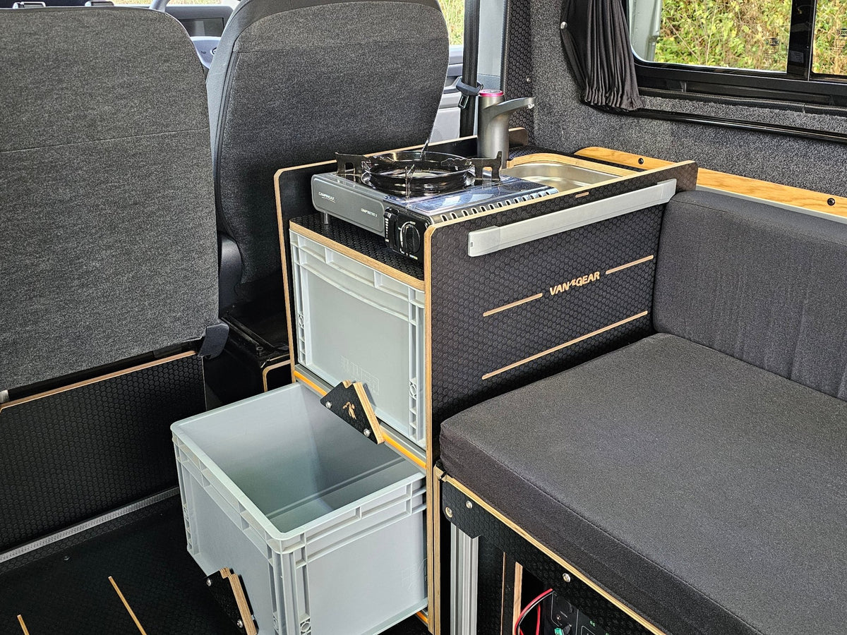 1.1 & 1.2 NEO-POD campervan kitchen-with euroboxes-(NOT including stove) - Vangear UK