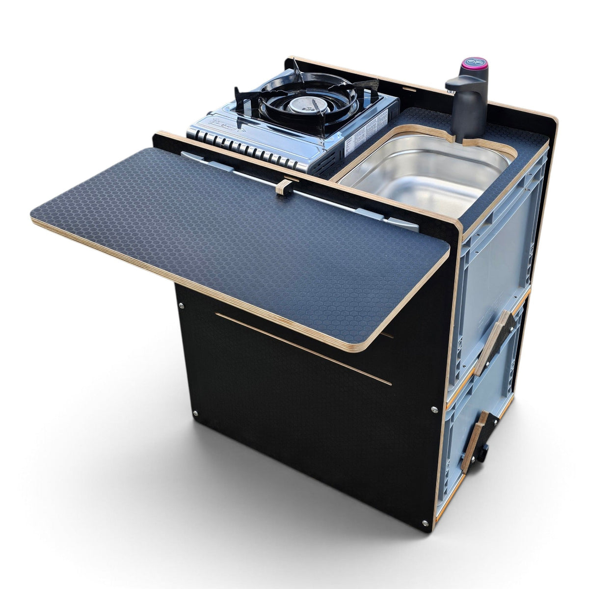 1.1 & 1.2 NEO-POD campervan kitchen-with euroboxes-(NOT including stove) - Vangear UK