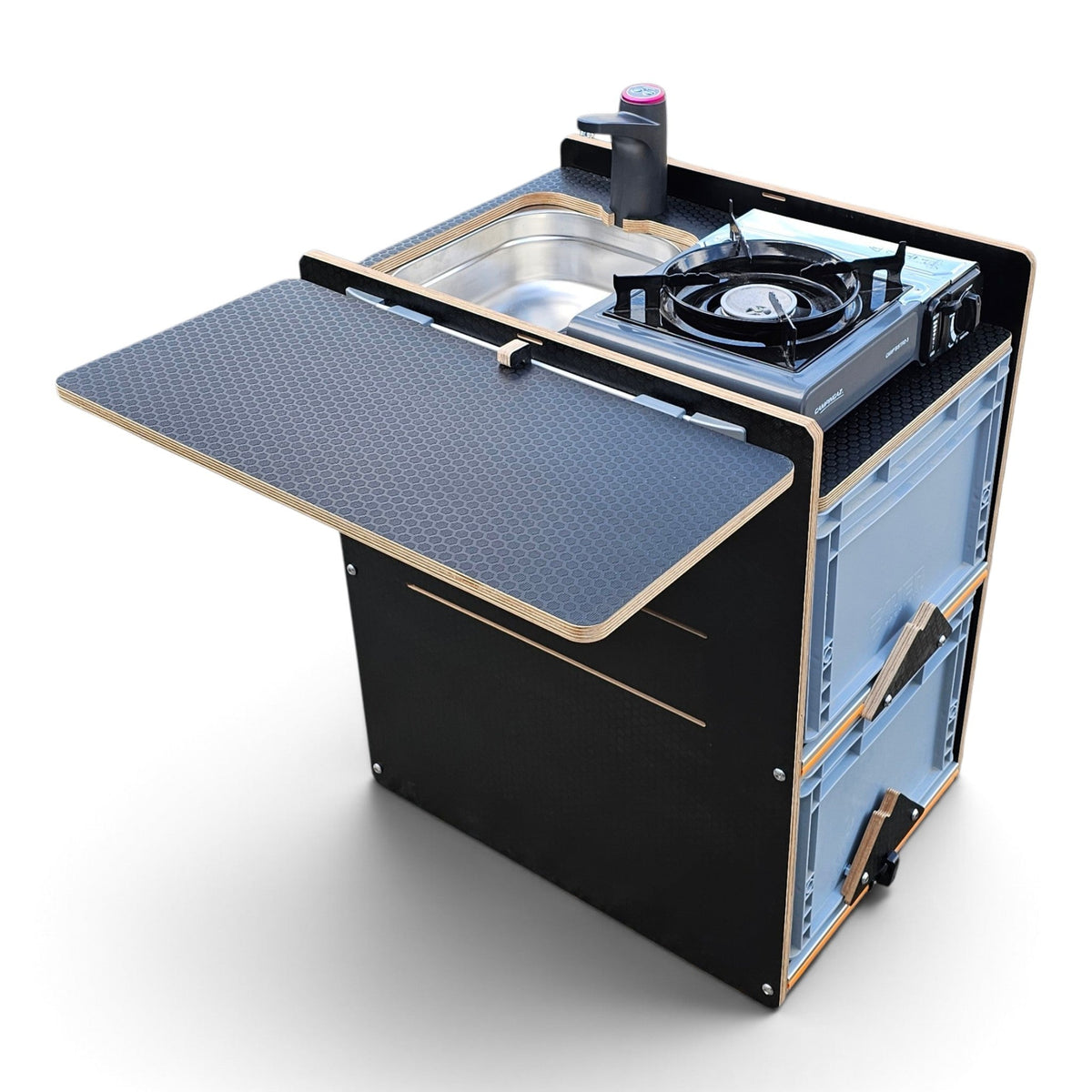1.1 & 1.2 NEO-POD campervan kitchen-with euroboxes-(NOT including stove) - Vangear UK
