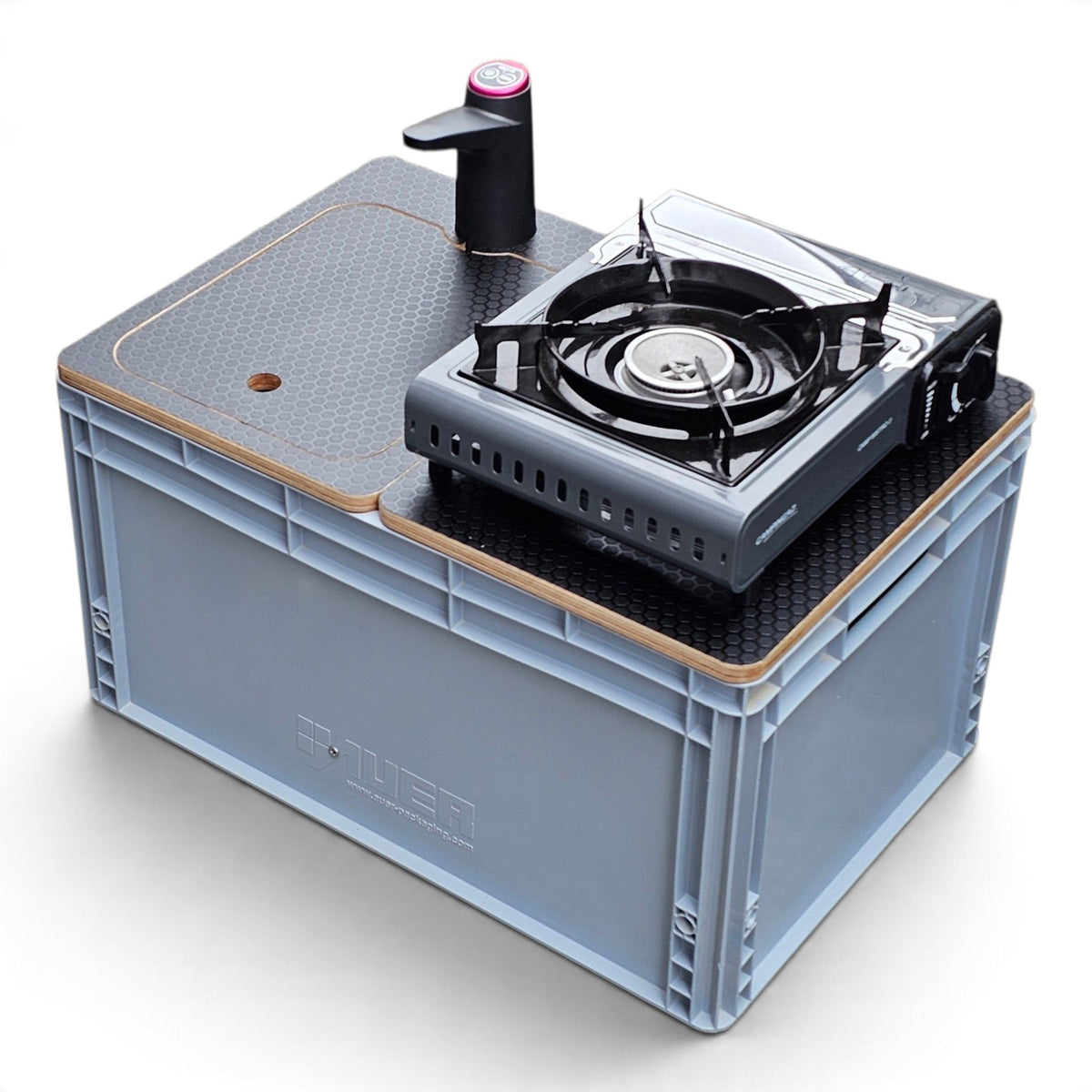 1.2 Vangear NEO-SINK-BOX campervan kitchen-with eurobox-(Not including stove, legs or NEO-Stand) - Vangear UK