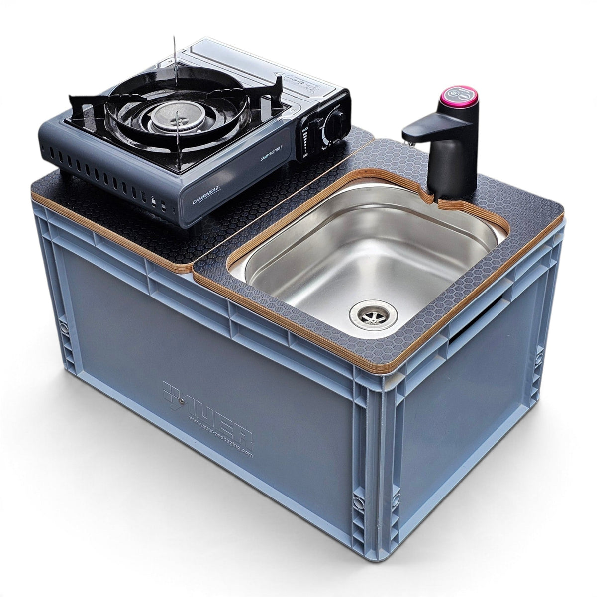 1.2 Vangear NEO-SINK-BOX campervan kitchen-with eurobox-(Not including stove, legs or NEO-Stand) - Vangear UK