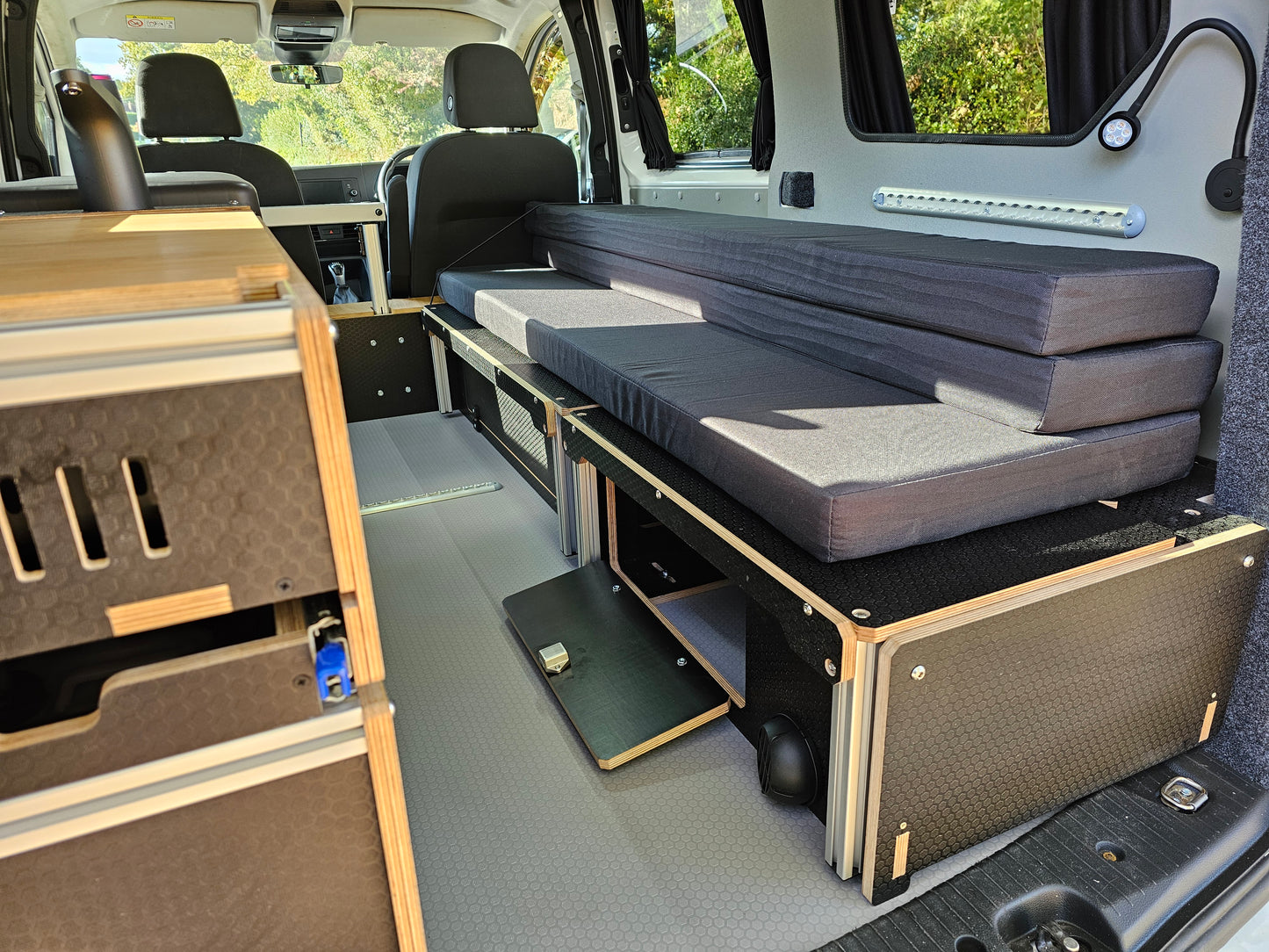 Campervan bed and storage vangear