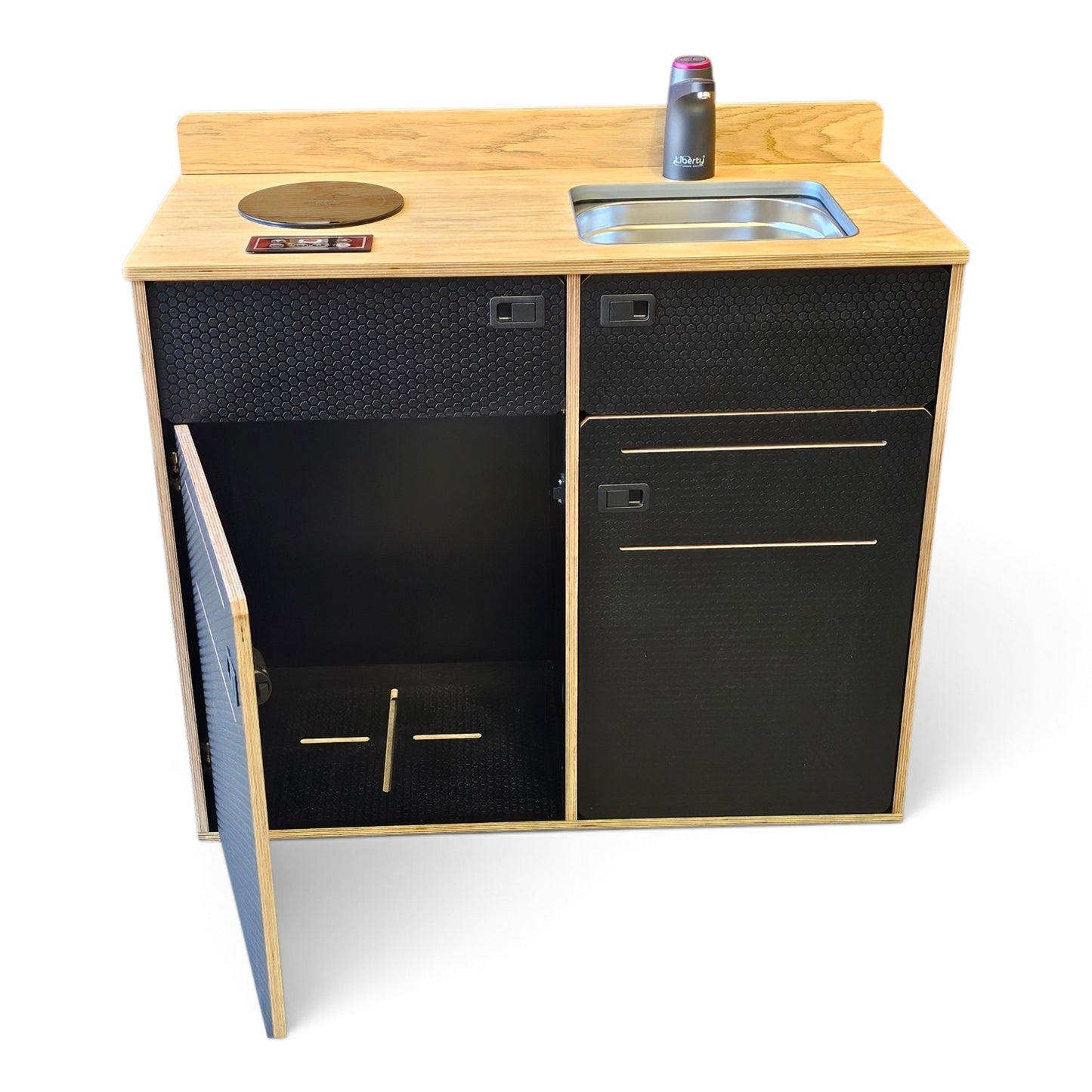 VW T7 - Ford Custom - Down the side furniture - Woody-Pods (electric version)