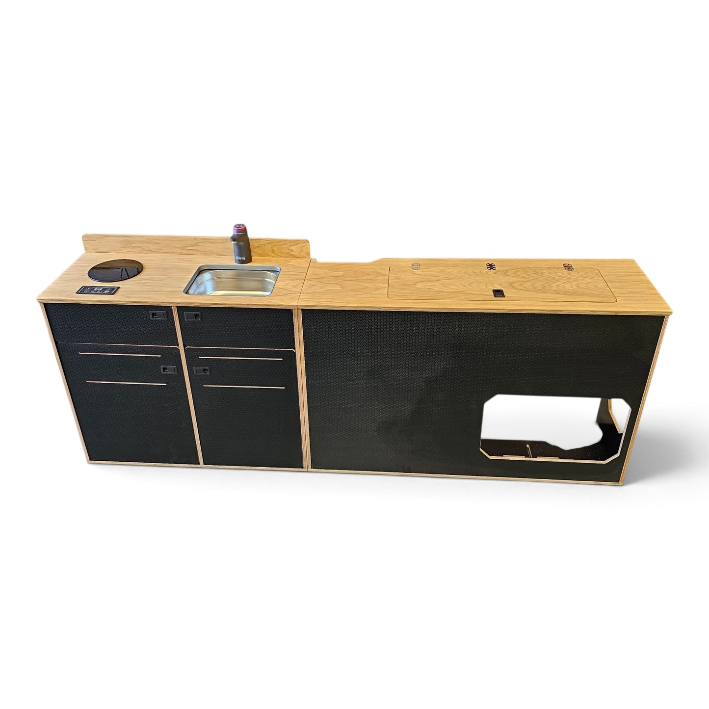 VW T7 - Ford Custom - Down the side furniture - Woody-Pods (electric version)