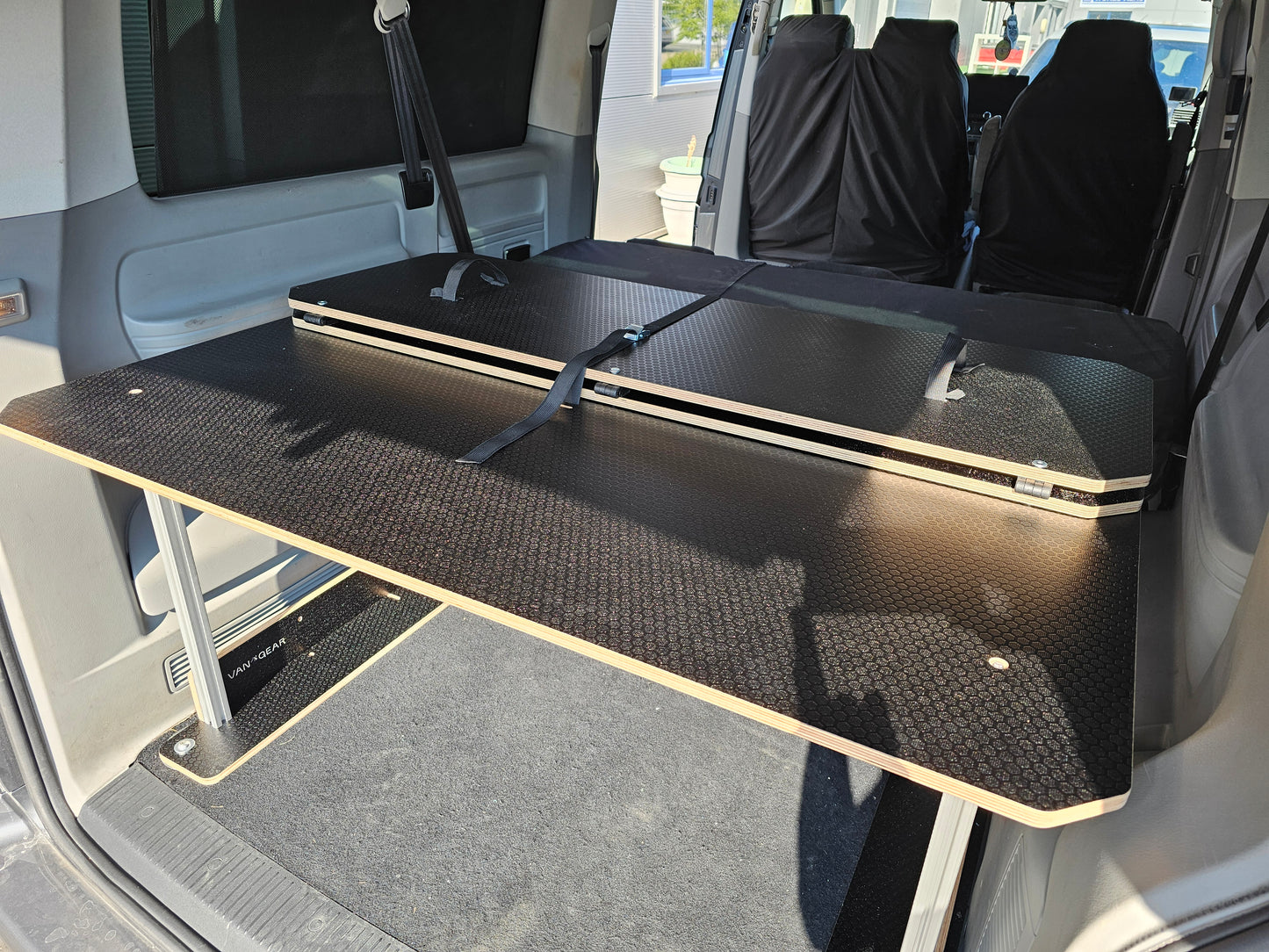 NEW Volkswagen Siesta Bed 2.0 campervan Bed for 3rd row seats (LWB) Transporter or Shuttle T5 T6 T6.1