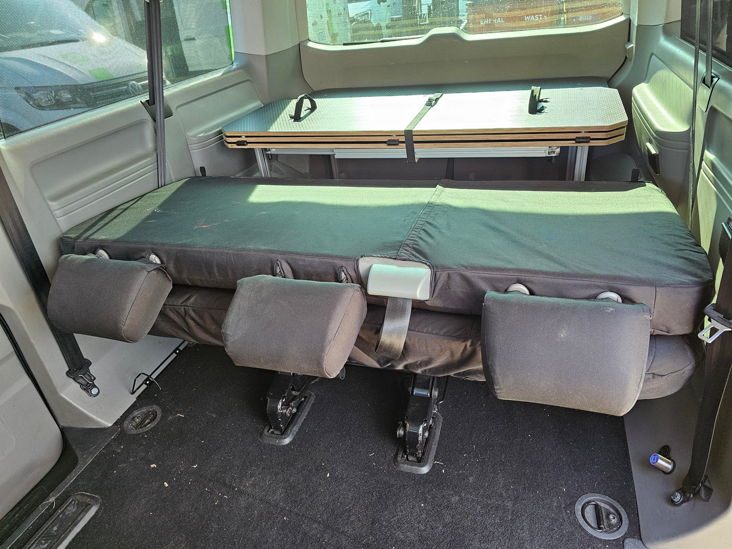 NEW Volkswagen Siesta Bed 2.0 campervan Bed for 3rd row seats (LWB) Transporter or Shuttle T5 T6 T6.1