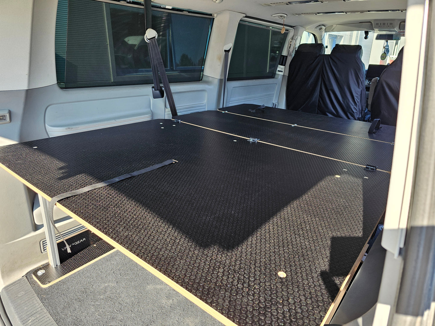 NEW Volkswagen Siesta Bed 2.0 campervan Bed for 3rd row seats (LWB) Transporter or Shuttle T5 T6 T6.1