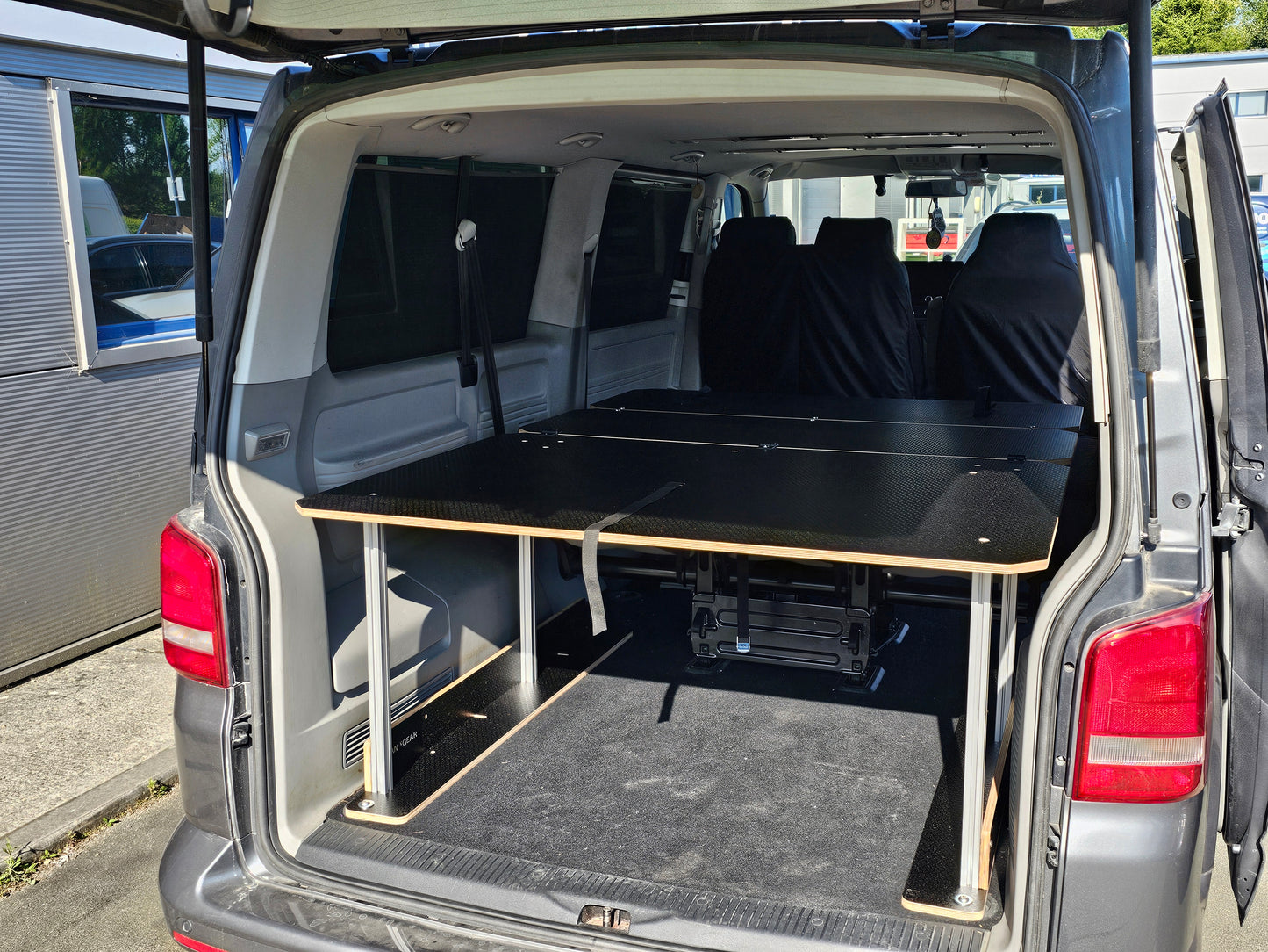 NEW Volkswagen Siesta Bed 2.0 campervan Bed for 3rd row seats (LWB) Transporter or Shuttle T5 T6 T6.1
