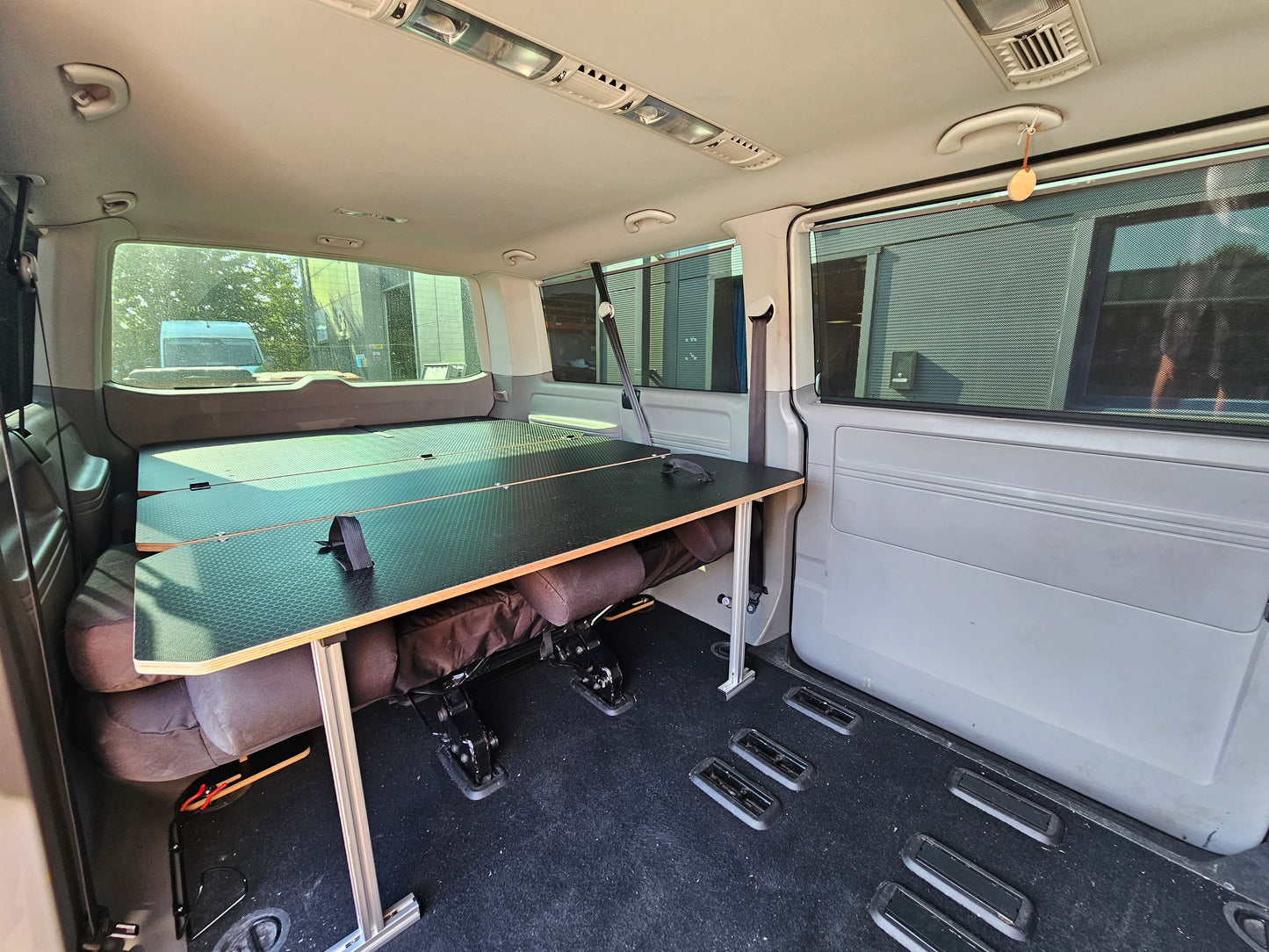NEW Volkswagen Siesta Bed 2.0 campervan Bed for 3rd row seats (LWB) Transporter or Shuttle T5 T6 T6.1