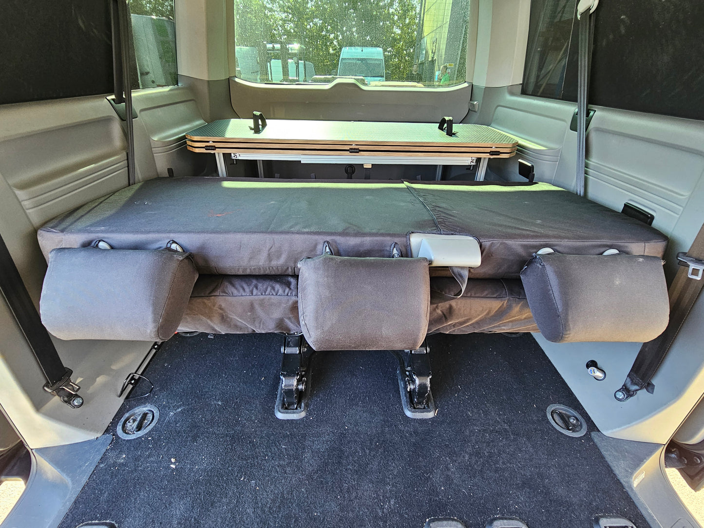 NEW Volkswagen Siesta Bed 2.0 campervan Bed for 3rd row seats (LWB) Transporter or Shuttle T5 T6 T6.1