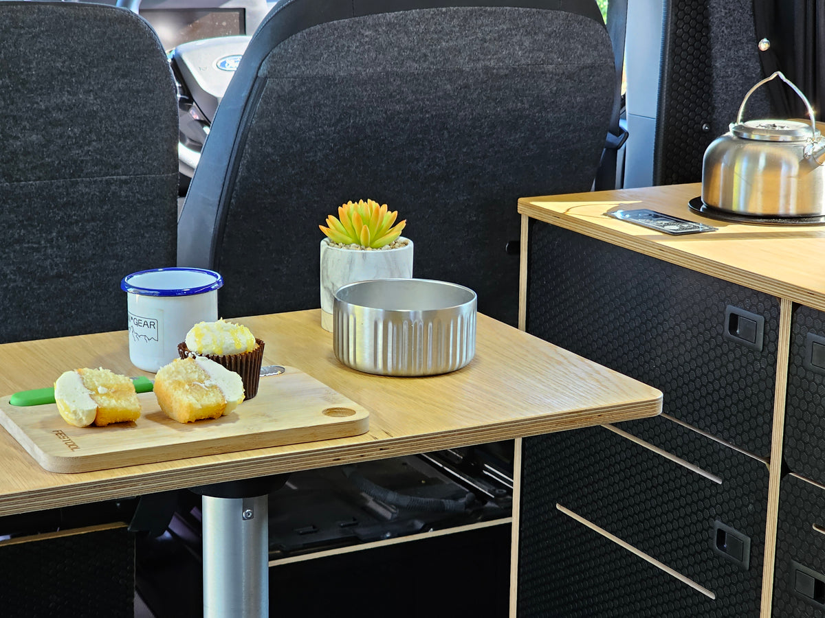EX-DISPLAY CAMPERVAN KIT- VW T7 - Ford Custom -Woody-Pods -RIB-Fridge