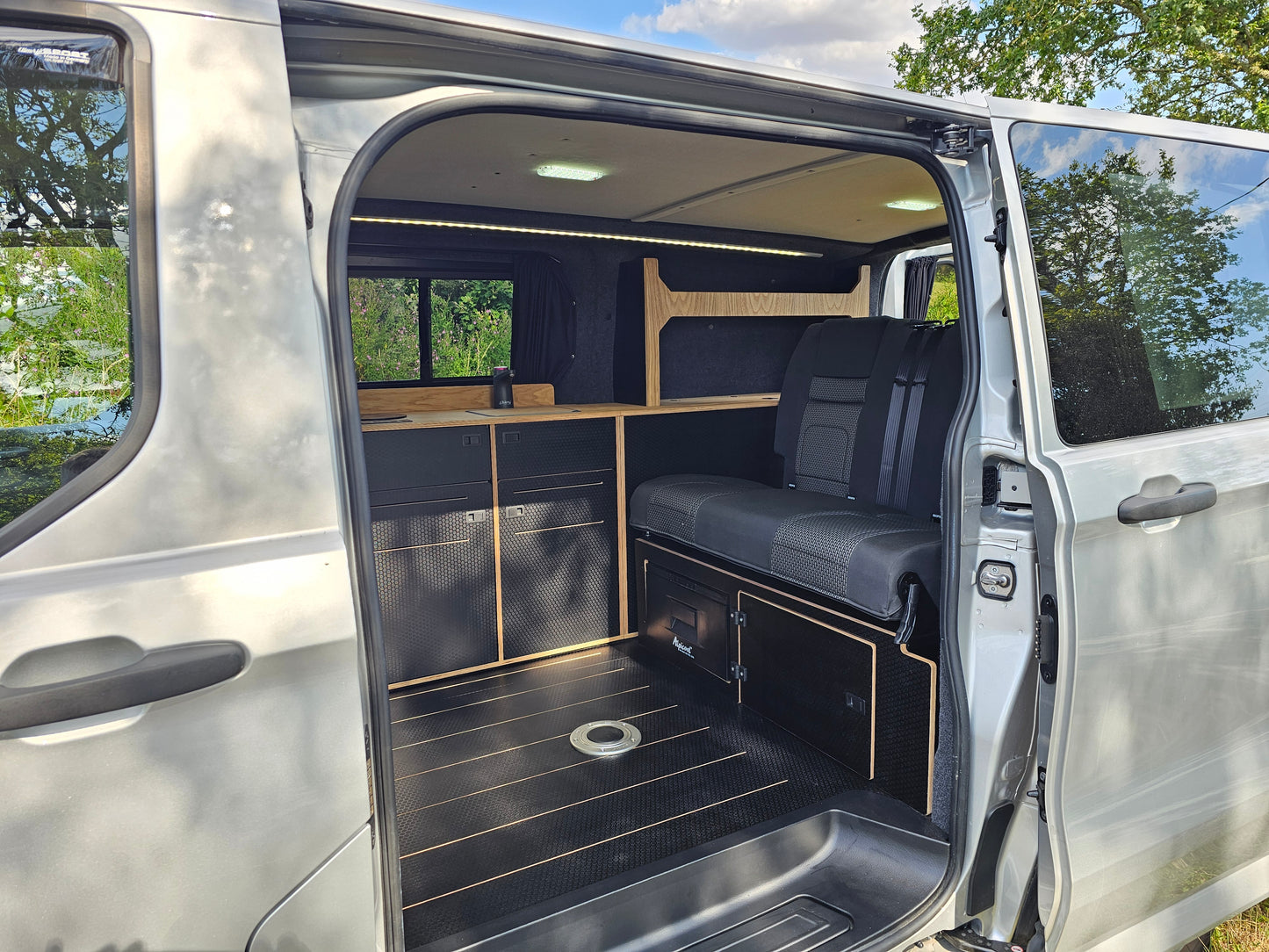 VW T7 - Ford Custom - Down the side furniture - Woody-Pods (electric version)