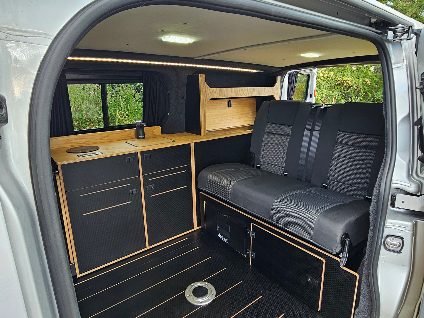VW T7 - Ford Custom - Down the side furniture - Woody-Pods (electric version)