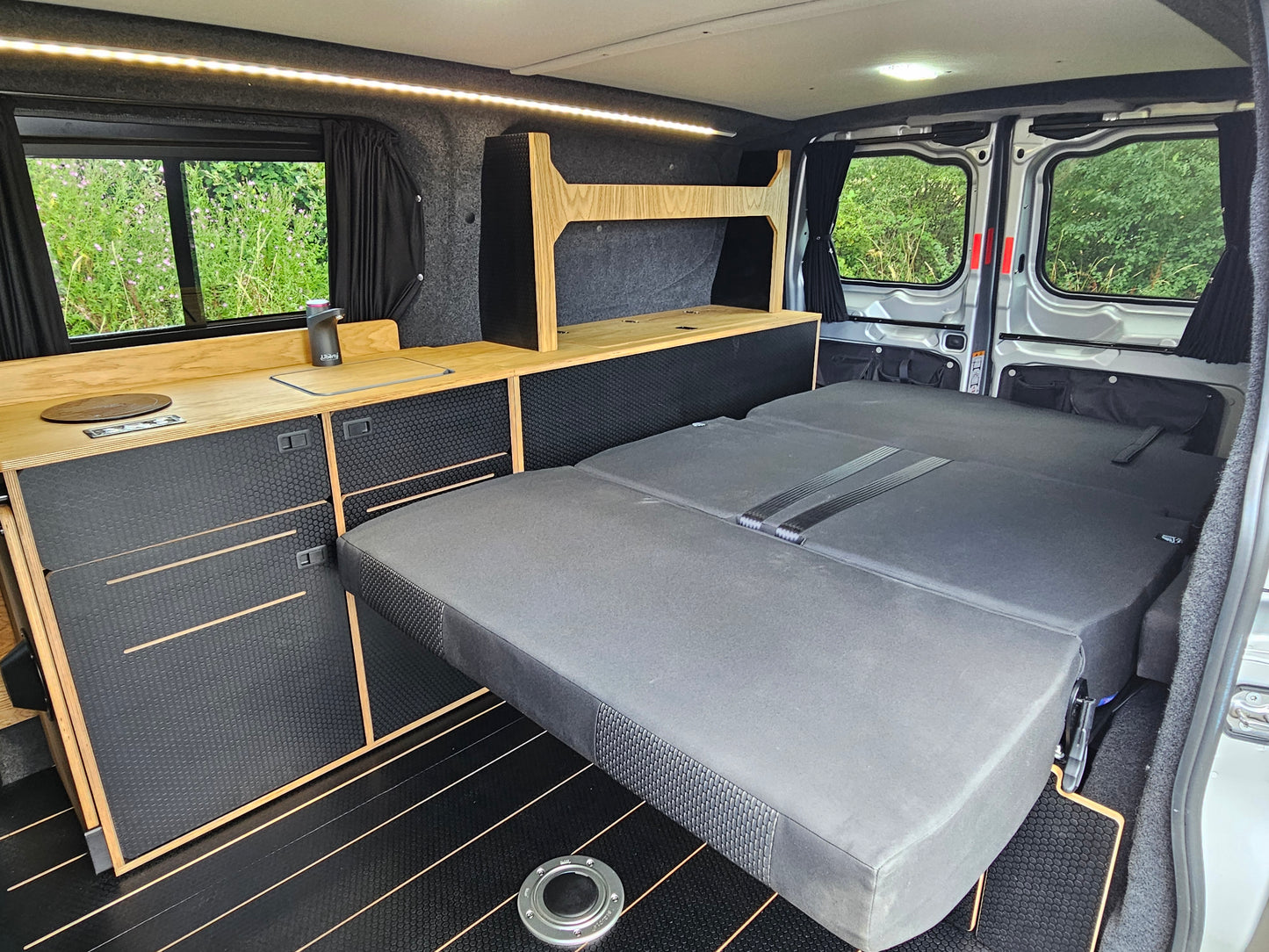 VW T7 - Ford Custom - Down the side furniture - Woody-Pods (electric version)