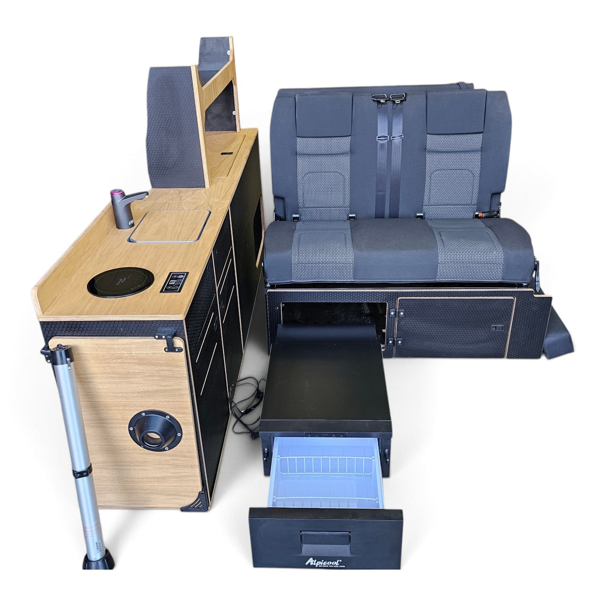 EX-DISPLAY CAMPERVAN KIT- VW T7 - Ford Custom -Woody-Pods -RIB-Fridge