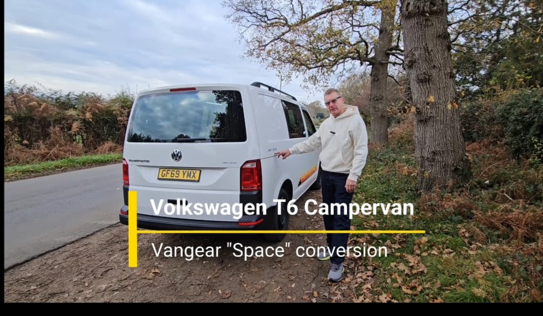 Load video: Watch our video about the  &quot;Vangear Lite Space&quot;  VW T6.1 for sale